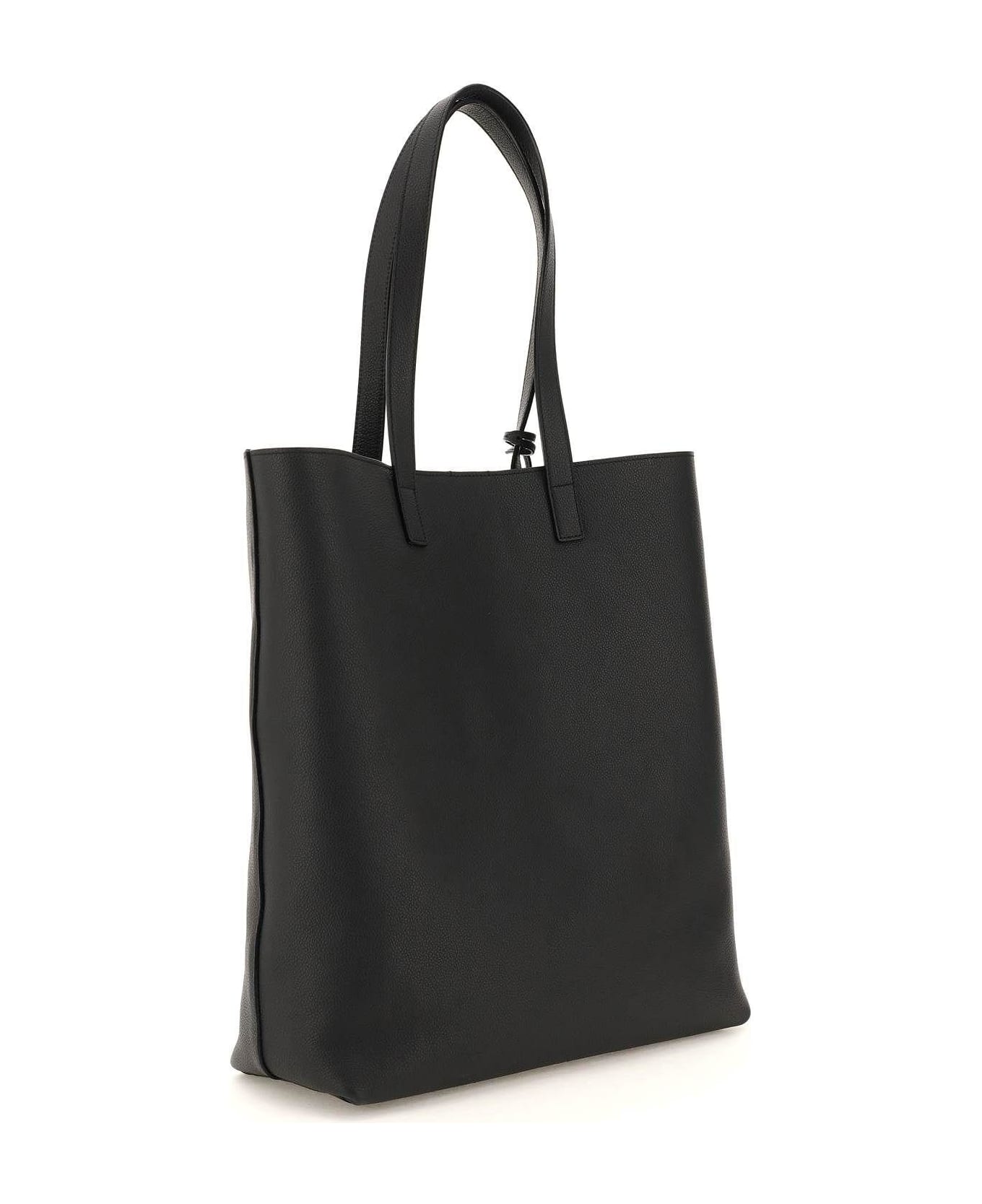 Saint Laurent Grained Leather Bold Shopping Bag - Black 財布