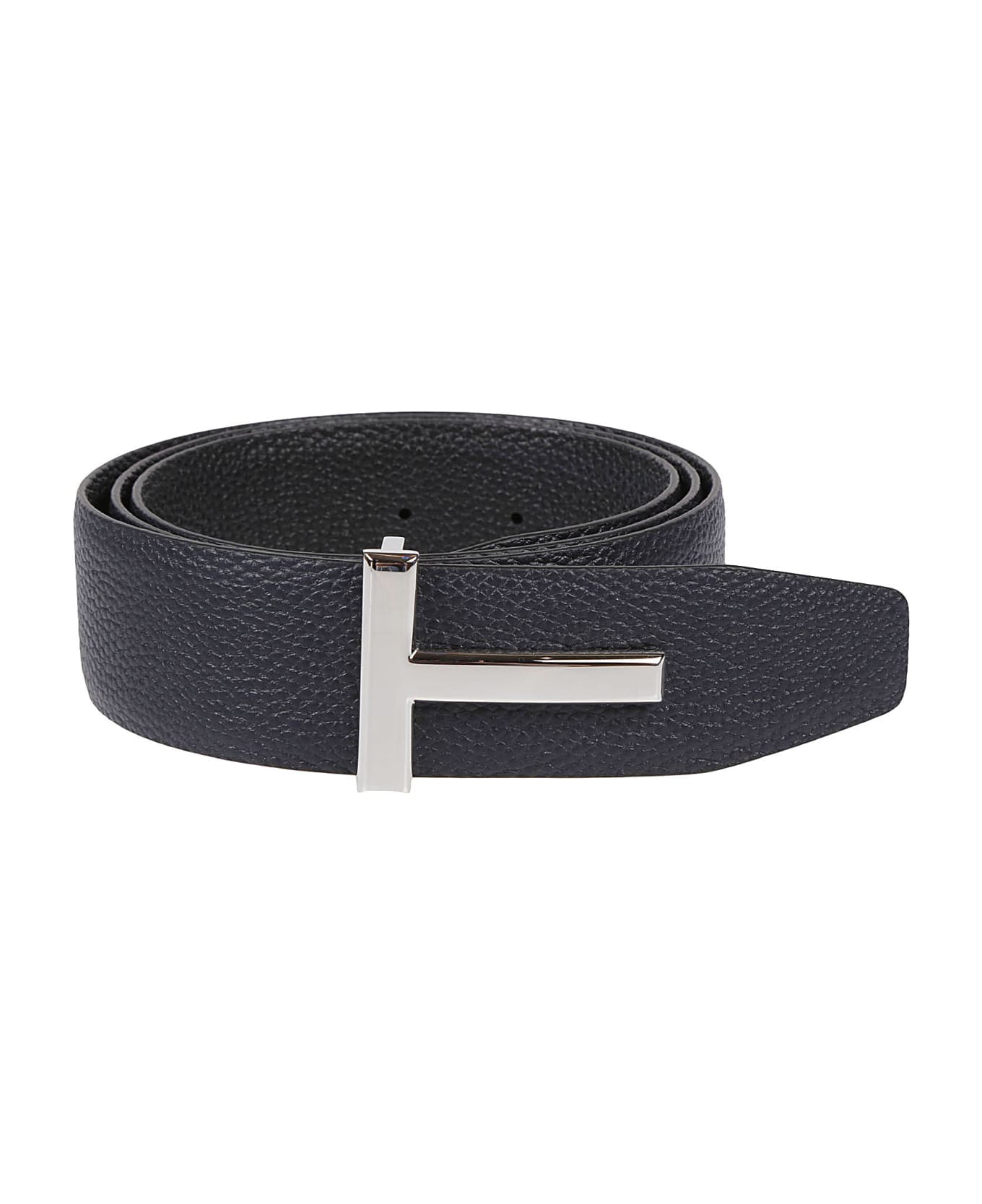 Tom Ford Reversible T Belt - Dark Navy/black