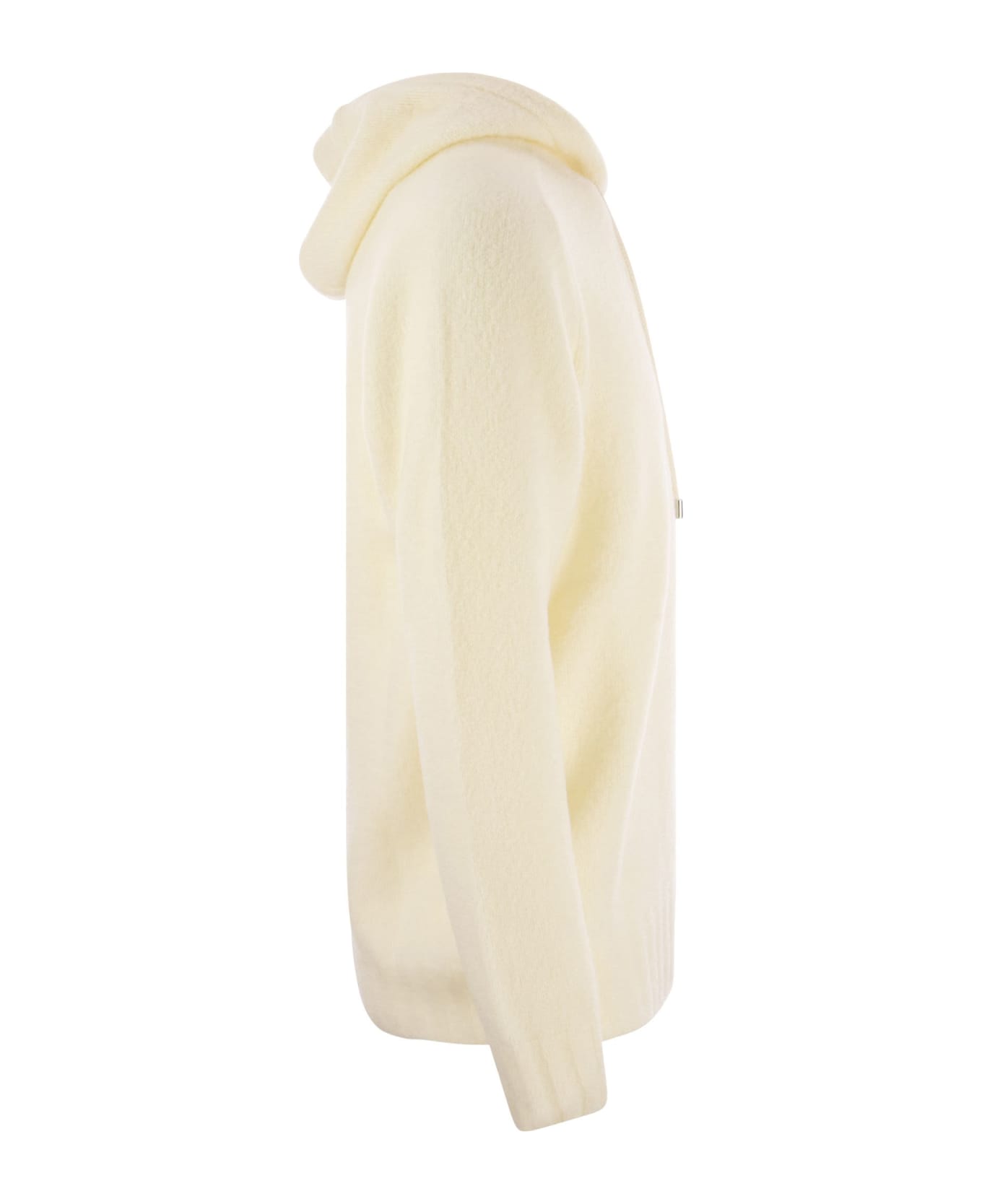Tagliatore Wool Pullover With Hood - Cream