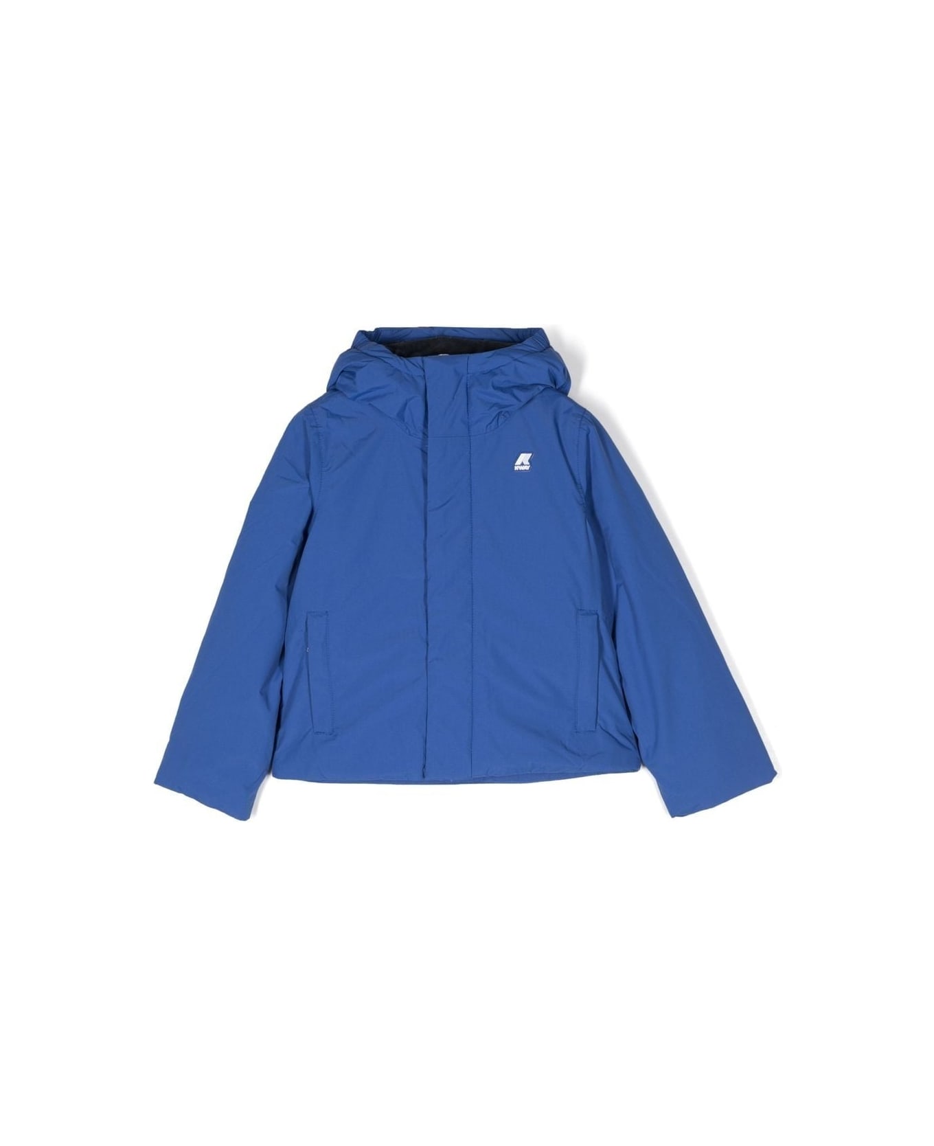 K-Way Jacket With Logo - Blue コート＆ジャケット
