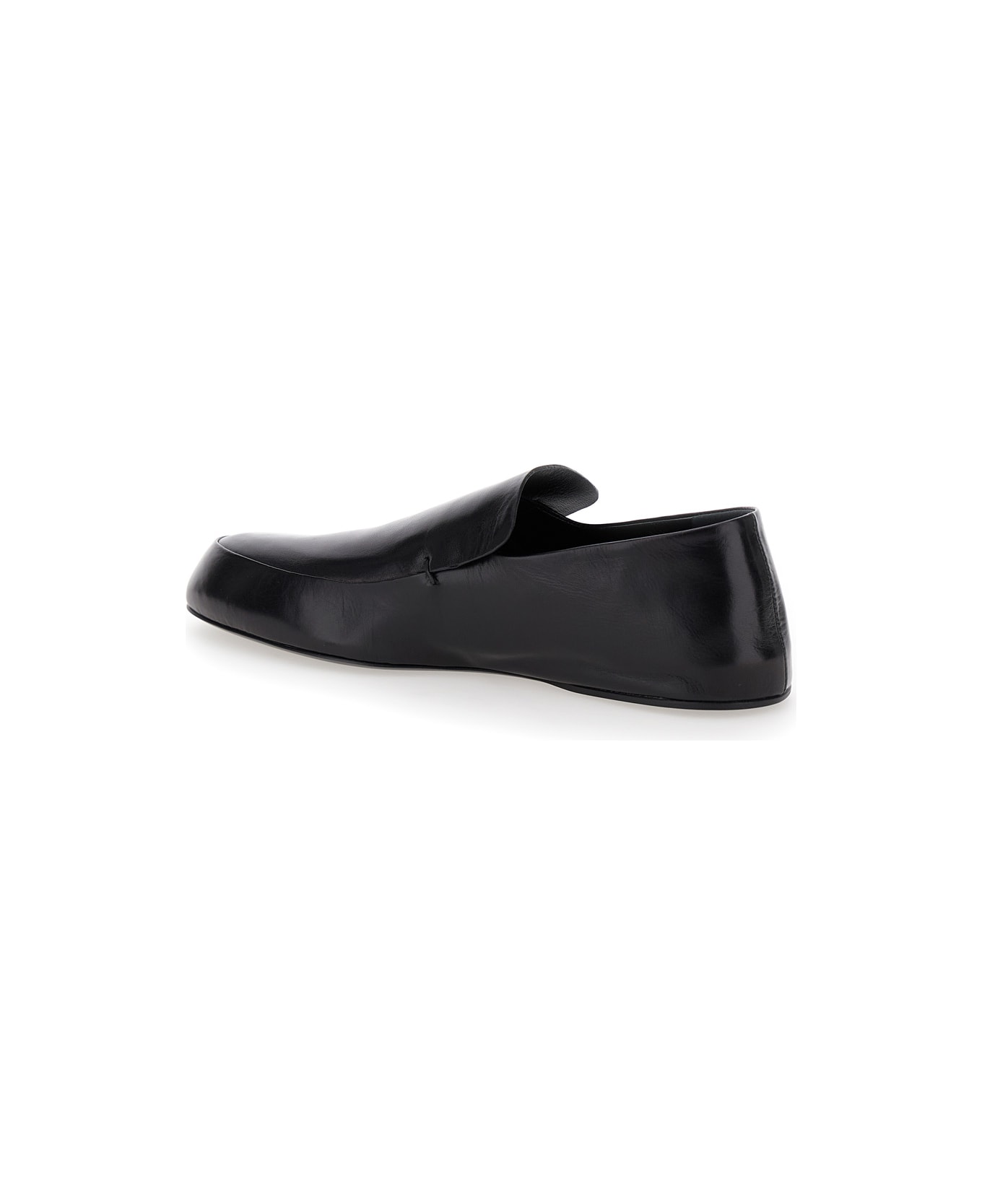 Jil Sander Black Leather Tripon Loafers - BLACK