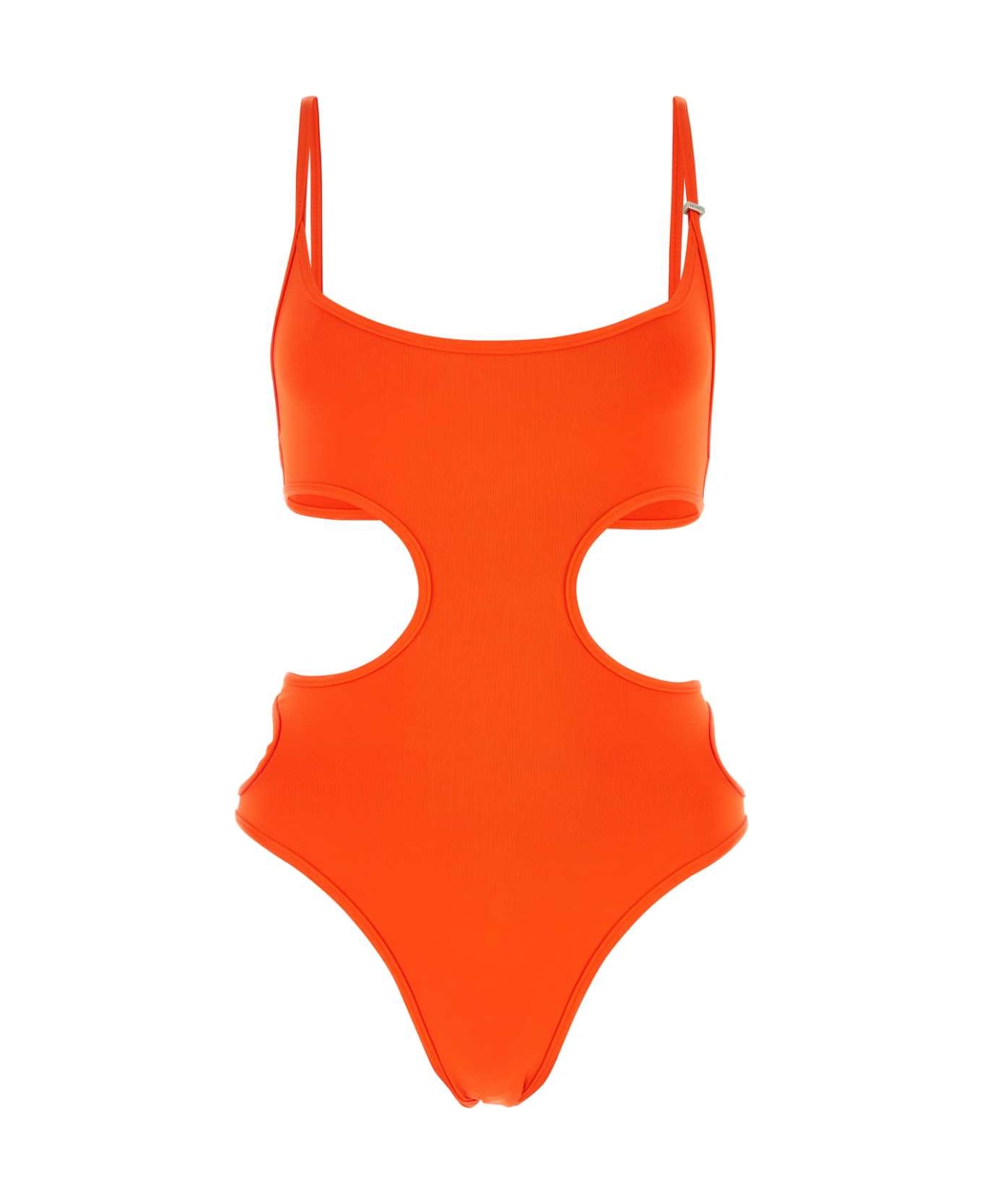 The Attico Fluo Orange Stretch Nylon Swimsuit - 033