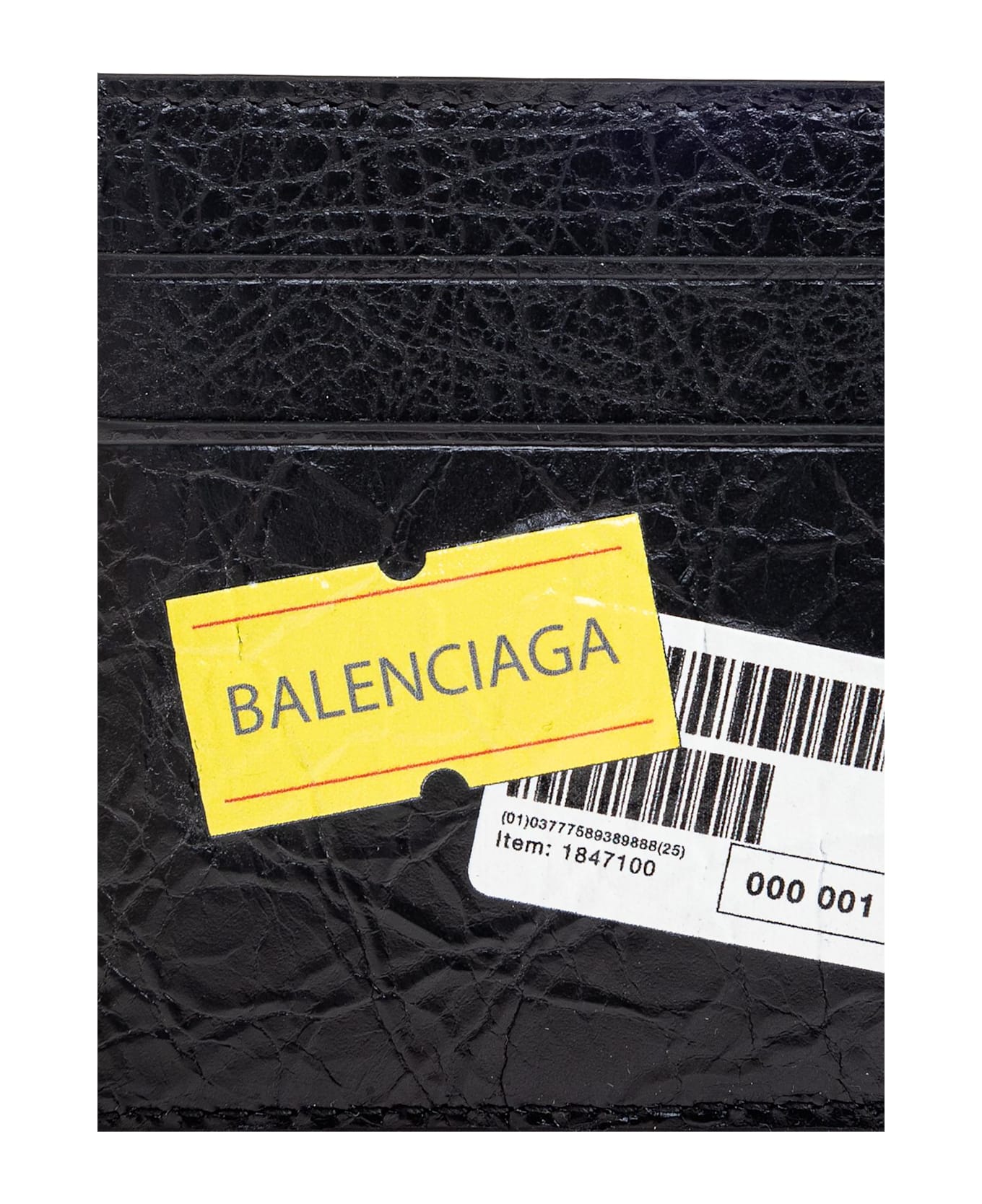 Balenciaga Leather Card Holder - BLACK