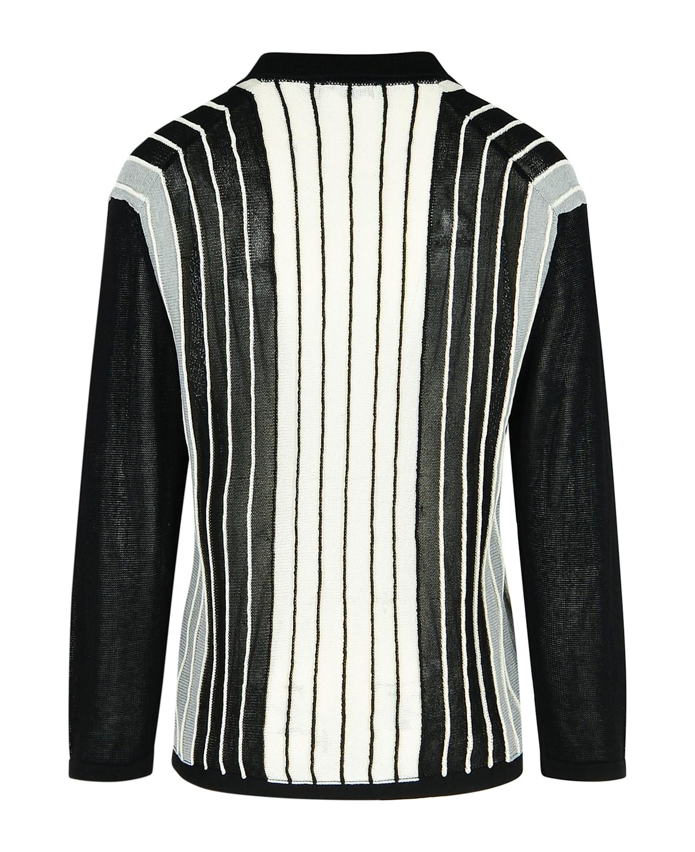 Laneus Black Viscose Blend Sweater - BLACK/NEUTRALS