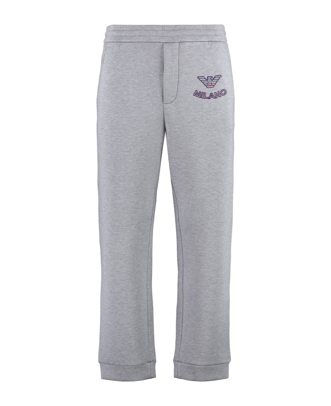 Emporio Armani Embroidered Sweatpants - grey