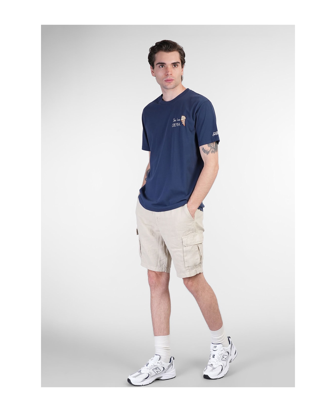 MC2 Saint Barth Portofino T-shirt In Blue Cotton - blue