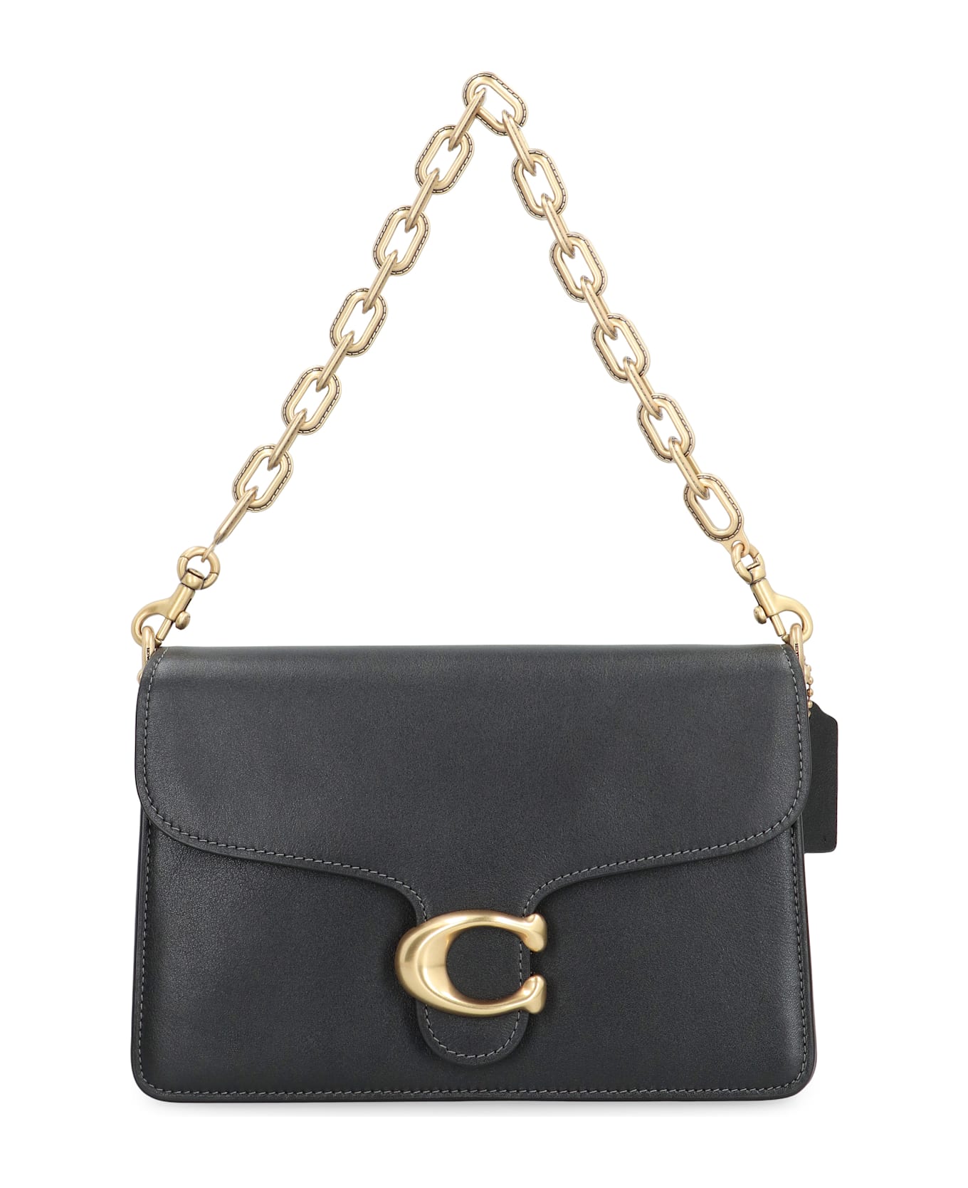 Coach Shoulder Bag With Tabby Chain - black