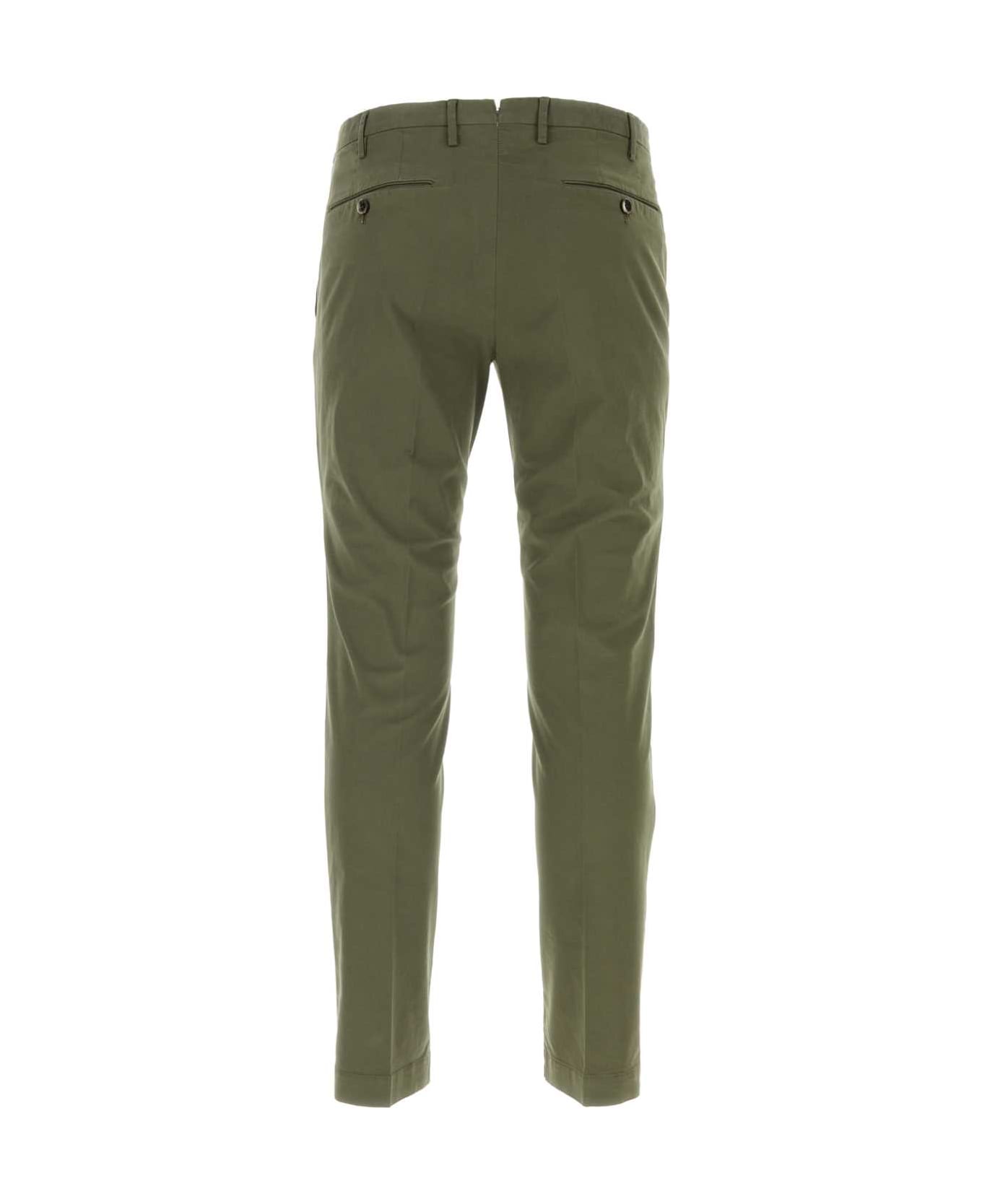 PT Torino Dark Green Stretch Cotton Pant - Y442 ボトムス