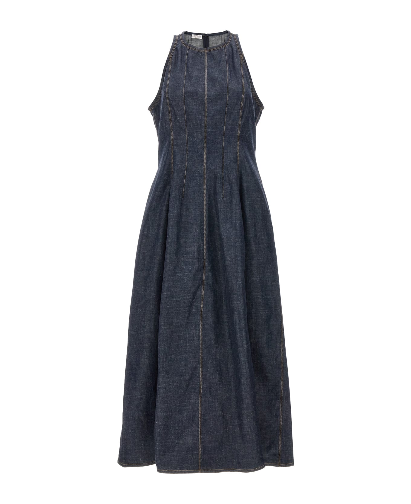 Brunello Cucinelli Denim Long Dress - Blue ワンピース＆ドレス