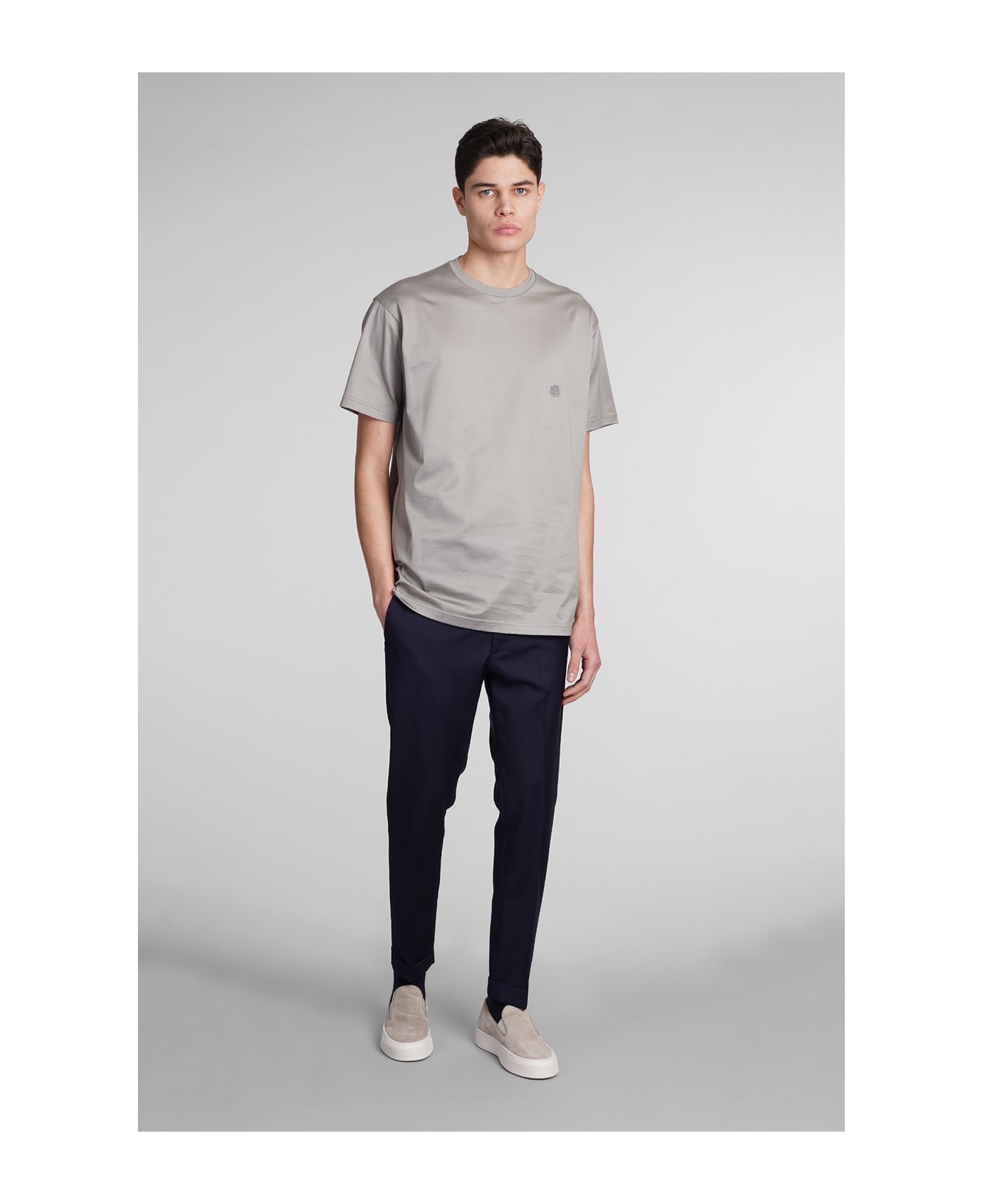 Low Brand B150 Rose T-shirt In Grey Cotton - grey