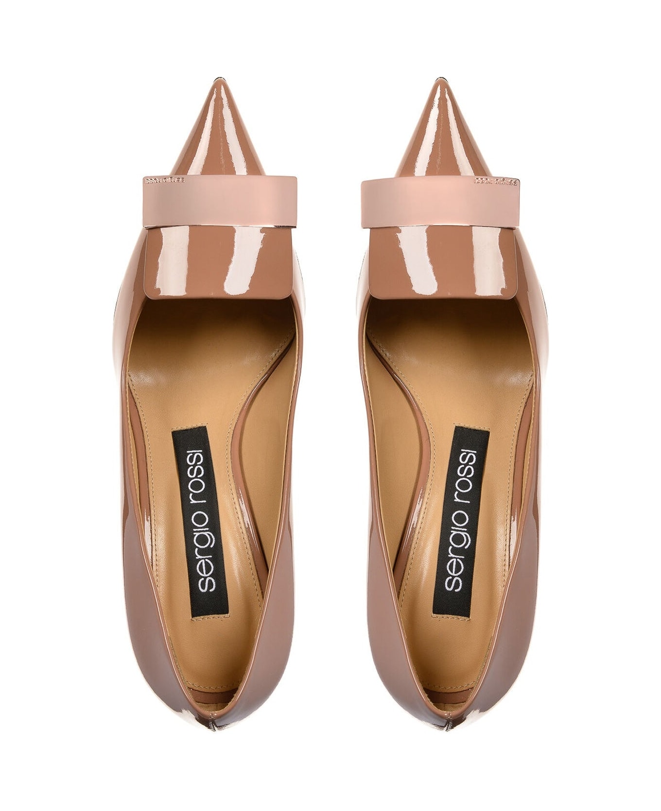 Sergio Rossi Leather Pumps - Beige