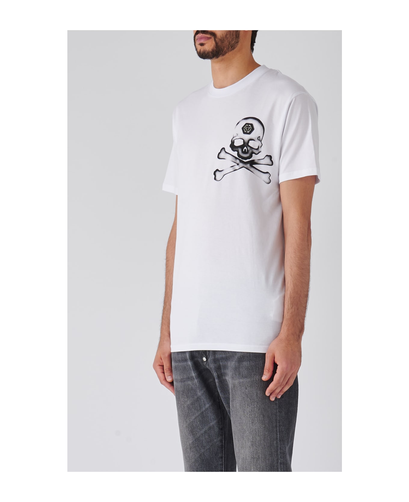 Philipp Plein T-shirt Round Neck Ss Smile T-shirt - BIANCO