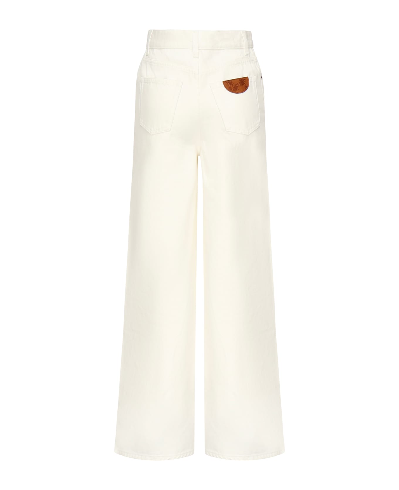 Chloé Wide Leg Denim Jeans - White
