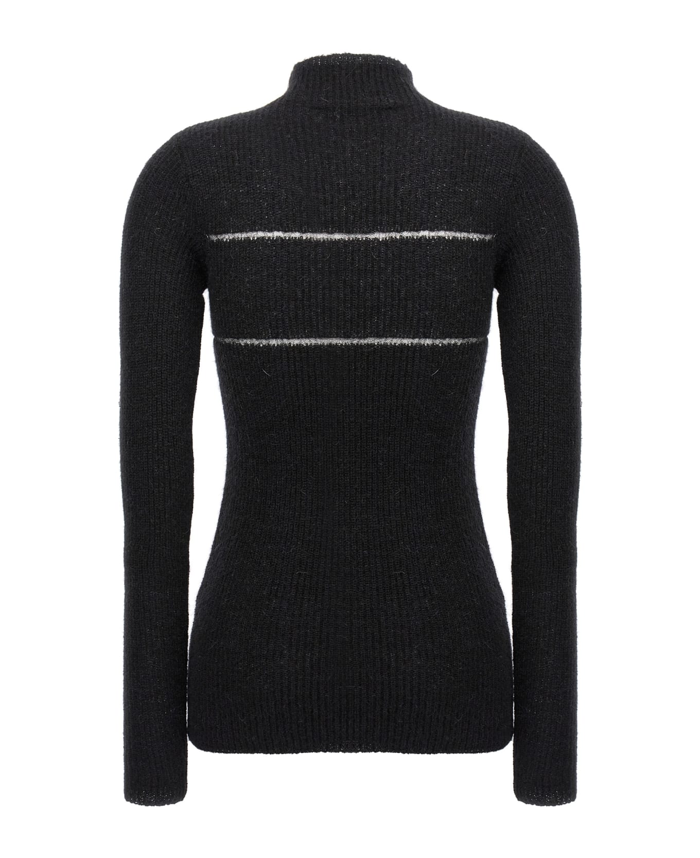 MSGM Organza Insert Sweater - Black   ニットウェア
