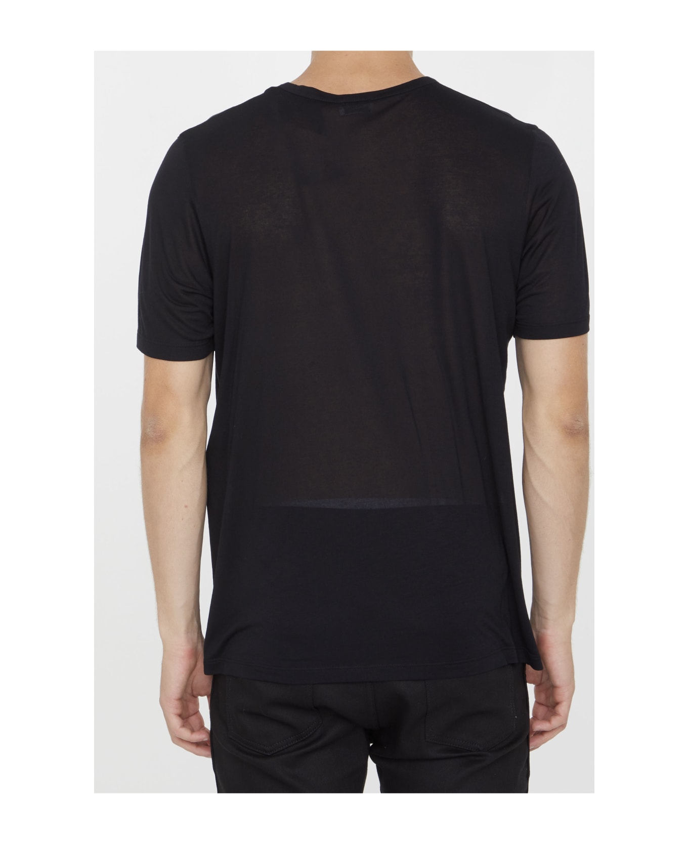 Saint Laurent Black T-shirt With Logo - Nero