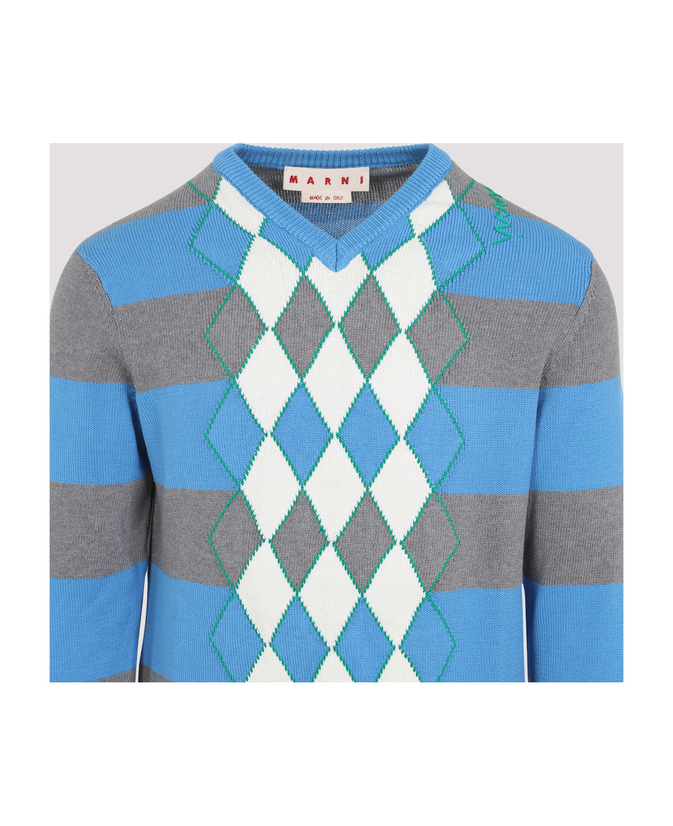 Marni V Neck Sweater - Azure