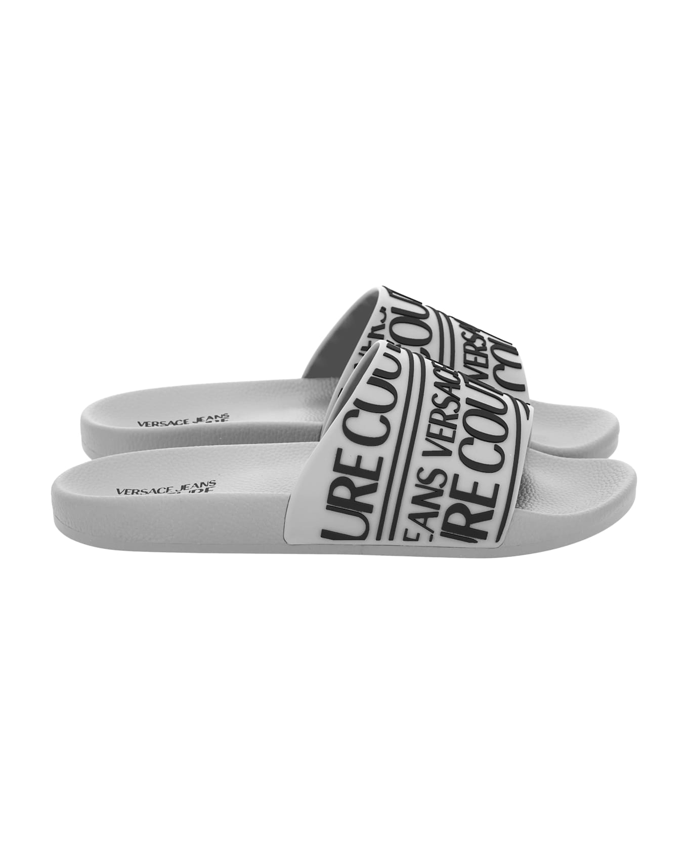 Versace Jeans Couture Pool Slides - White