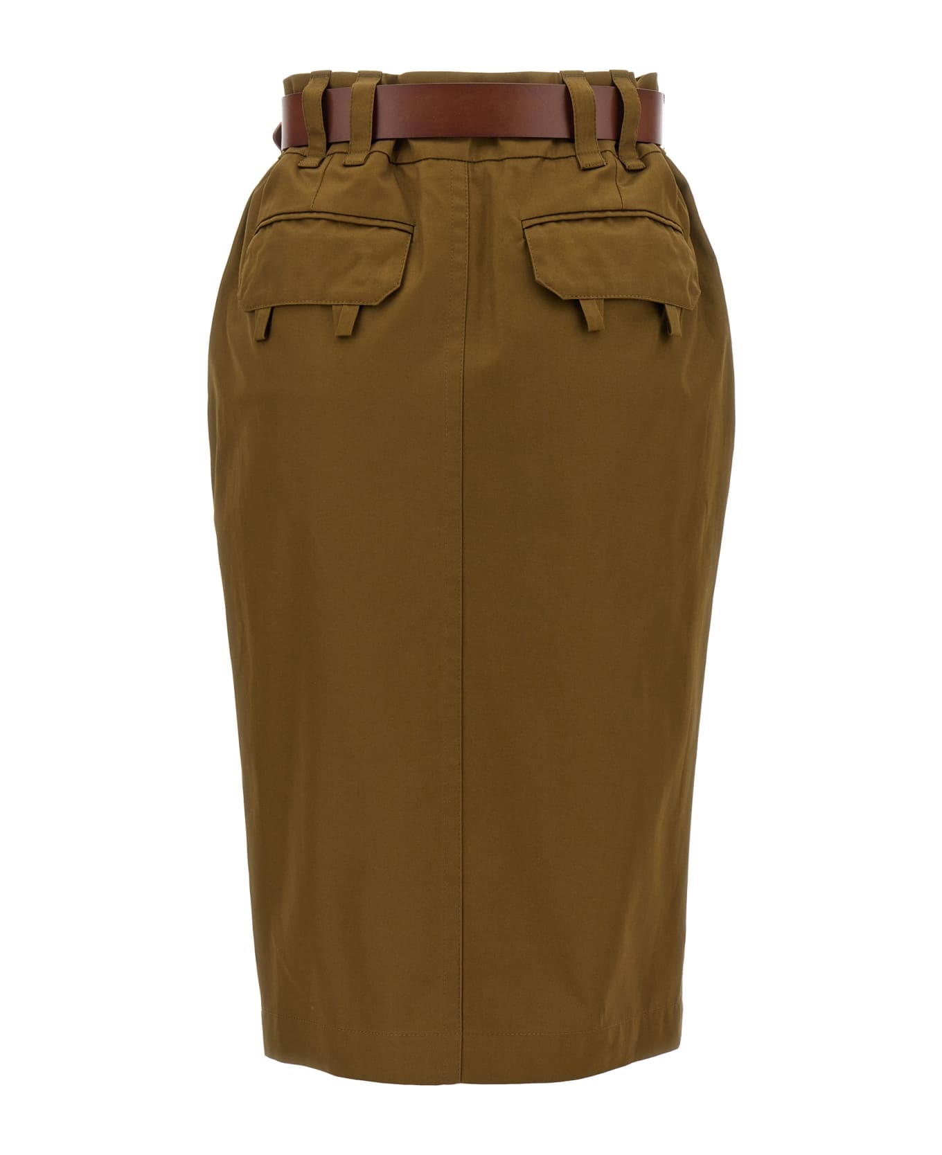Saint Laurent 'saharienne' Skirt - Brown