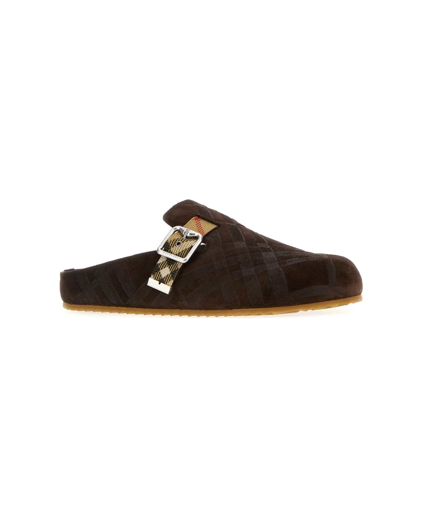 Burberry Brown Suede Slippers - SNUG