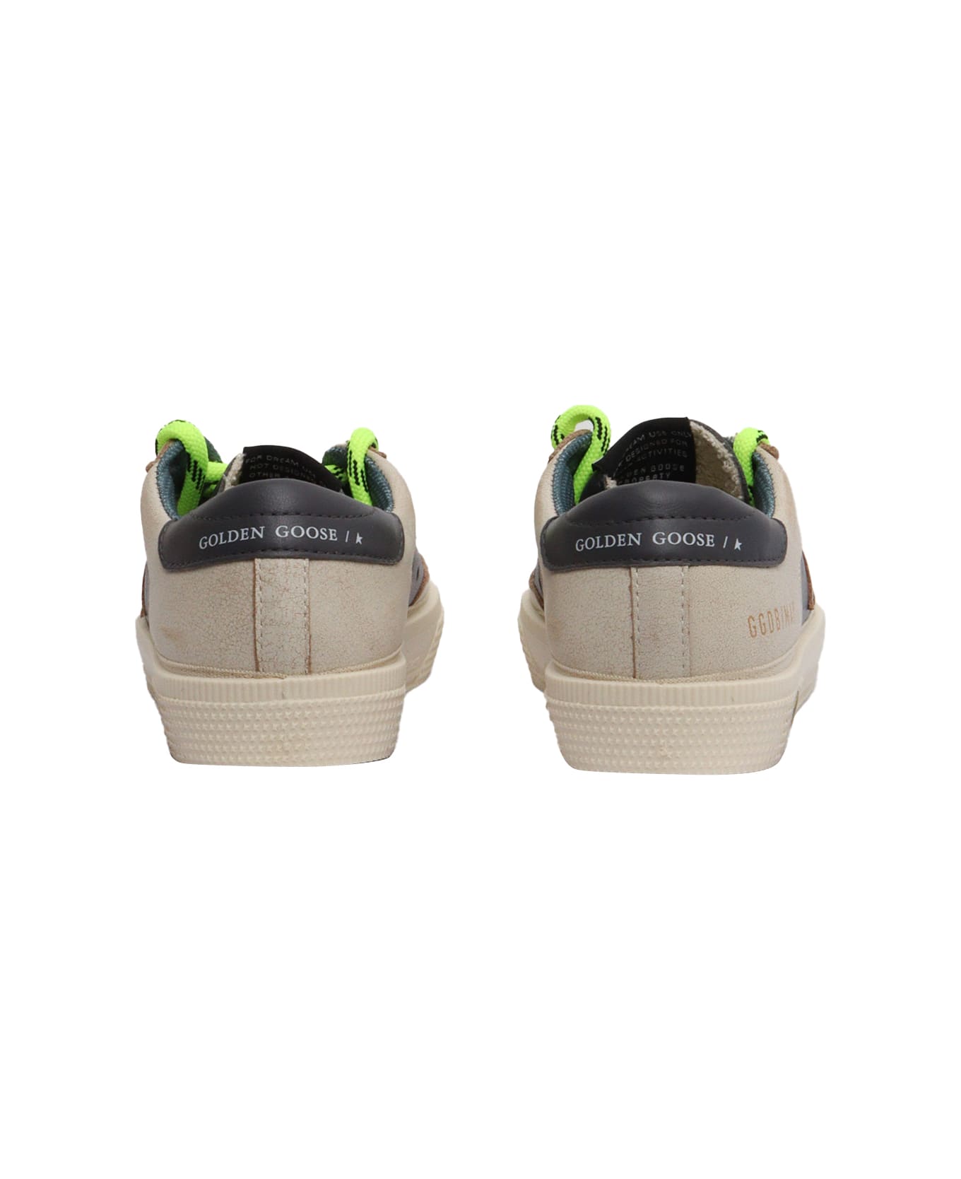 Golden Goose May Nappa And Leather Upper Leather Star And Heel - WHITE