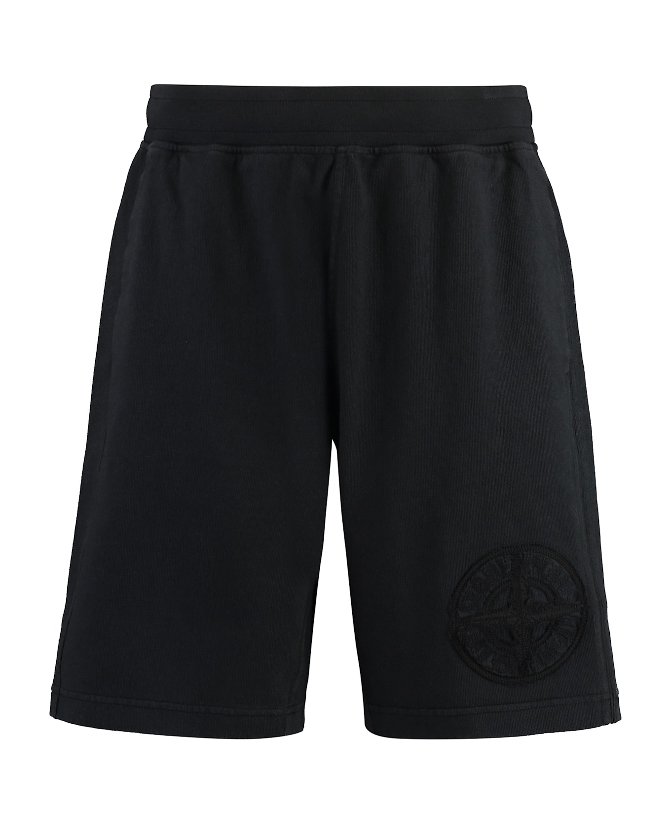 Stone Island Cotton Bermuda Shorts - black