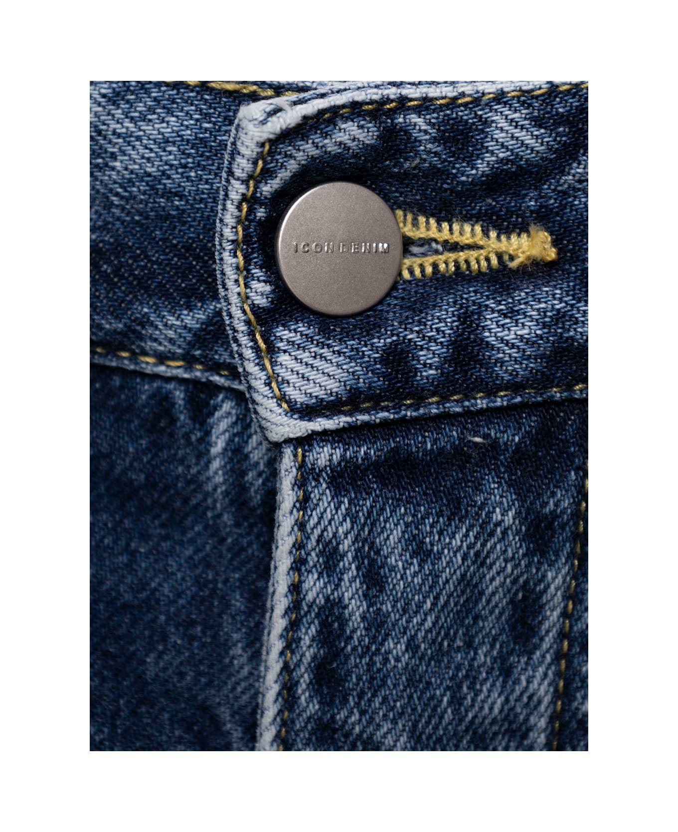 Icon Denim Jeans Regular Corto - Blu デニム