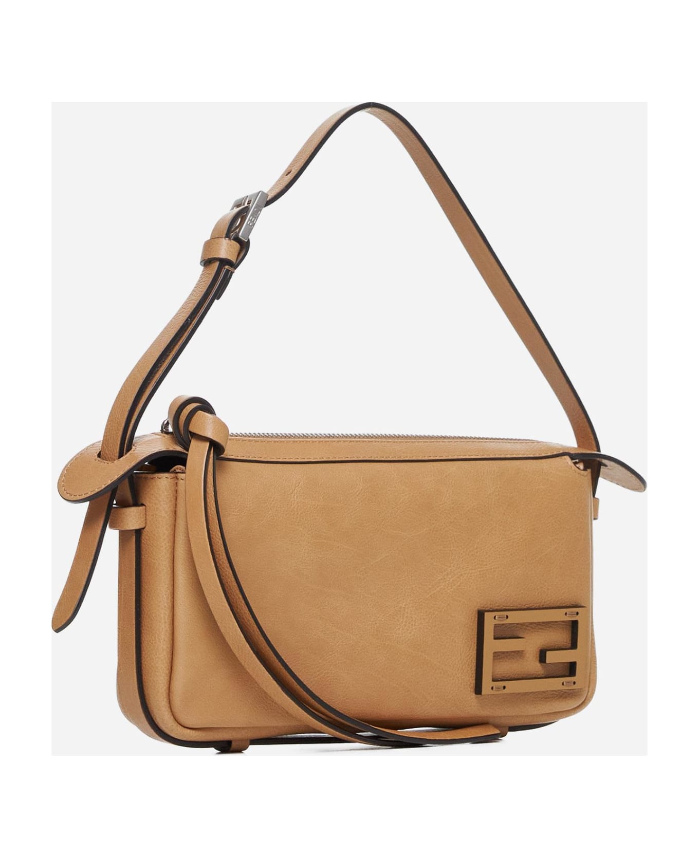 Fendi Simply Mini Leather Bag - Miele Scuro E Puvibr