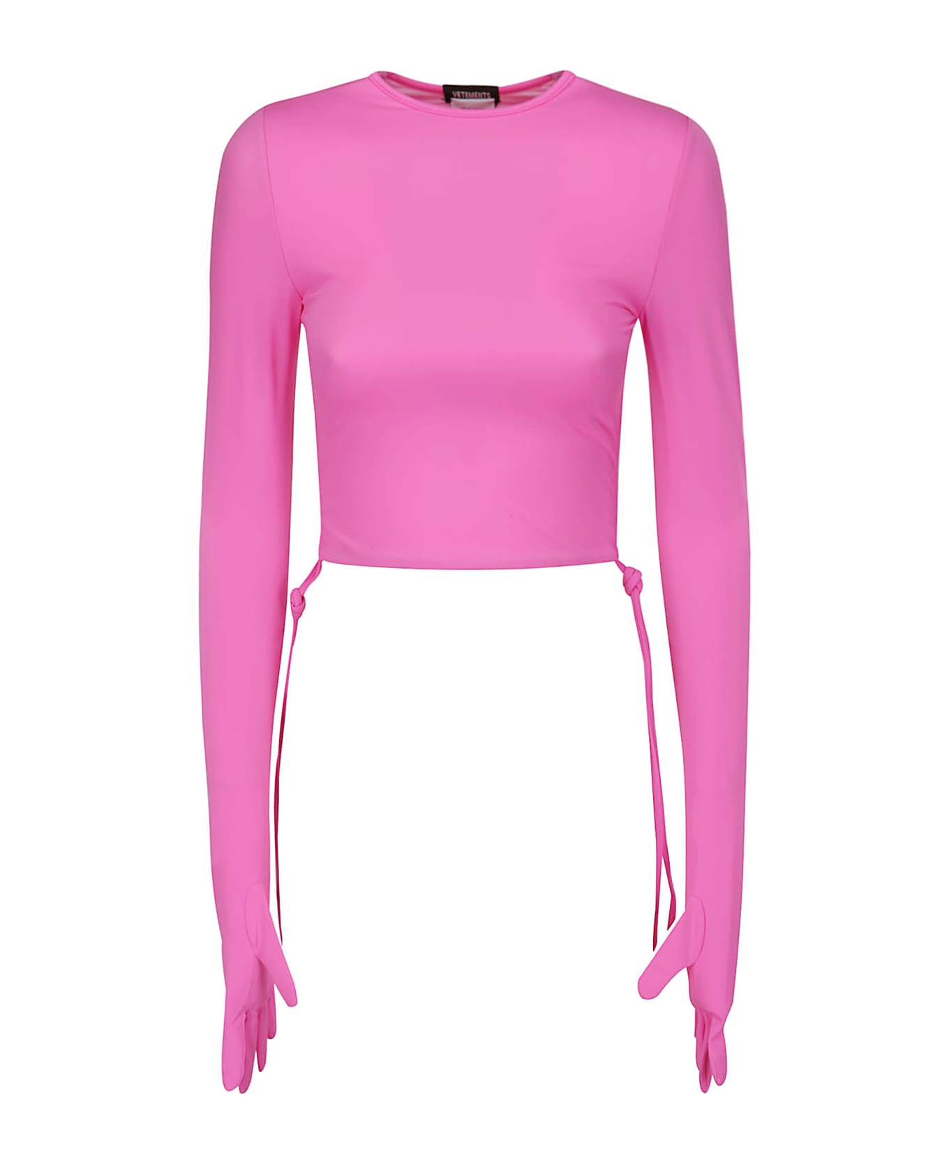 VETEMENTS Cropped Styling Top - HOT PINK Tシャツ