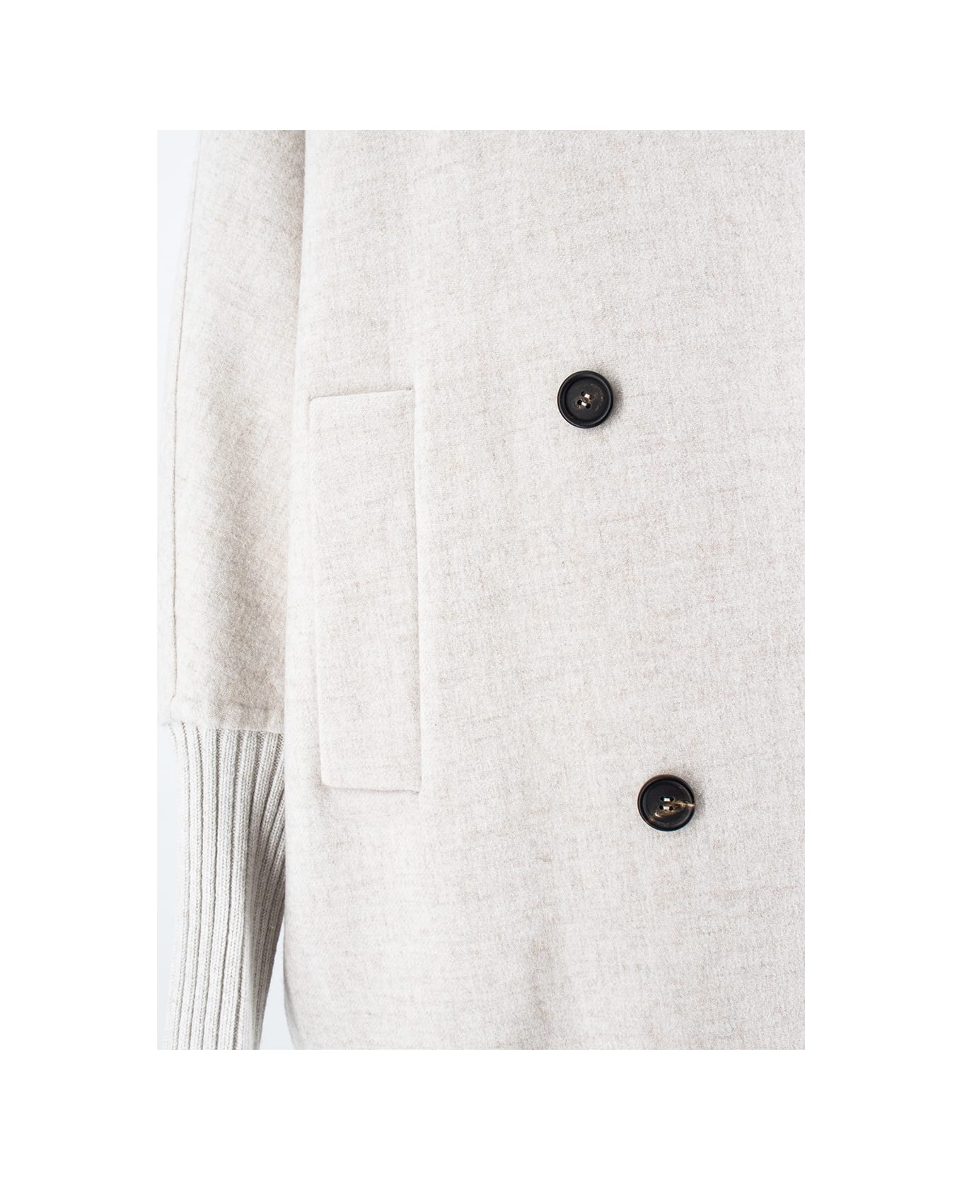 Brunello Cucinelli Monili Embellished Hand-finished Coat - MADREPERLA