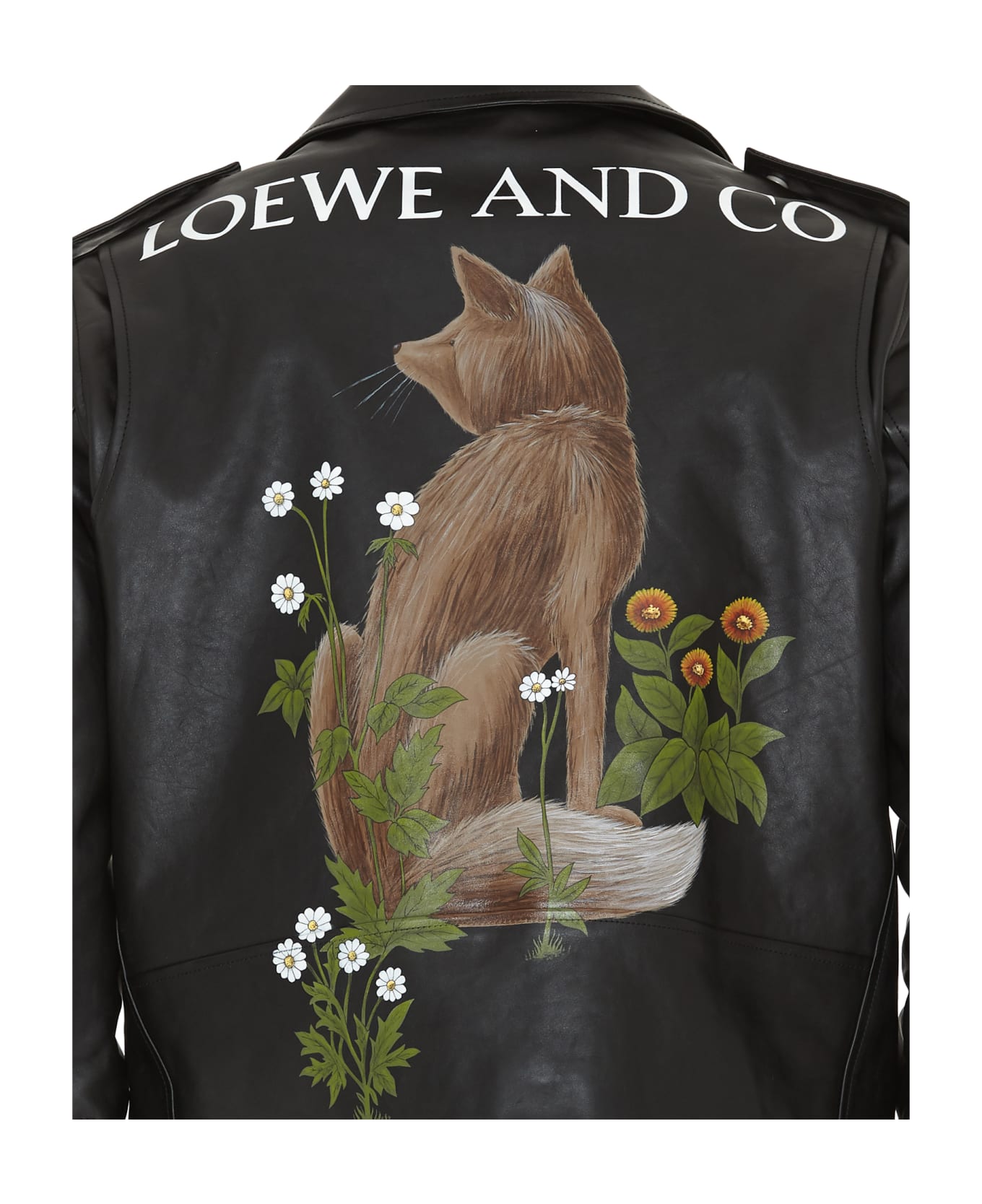 Loewe Biker Leather Jacket - Black