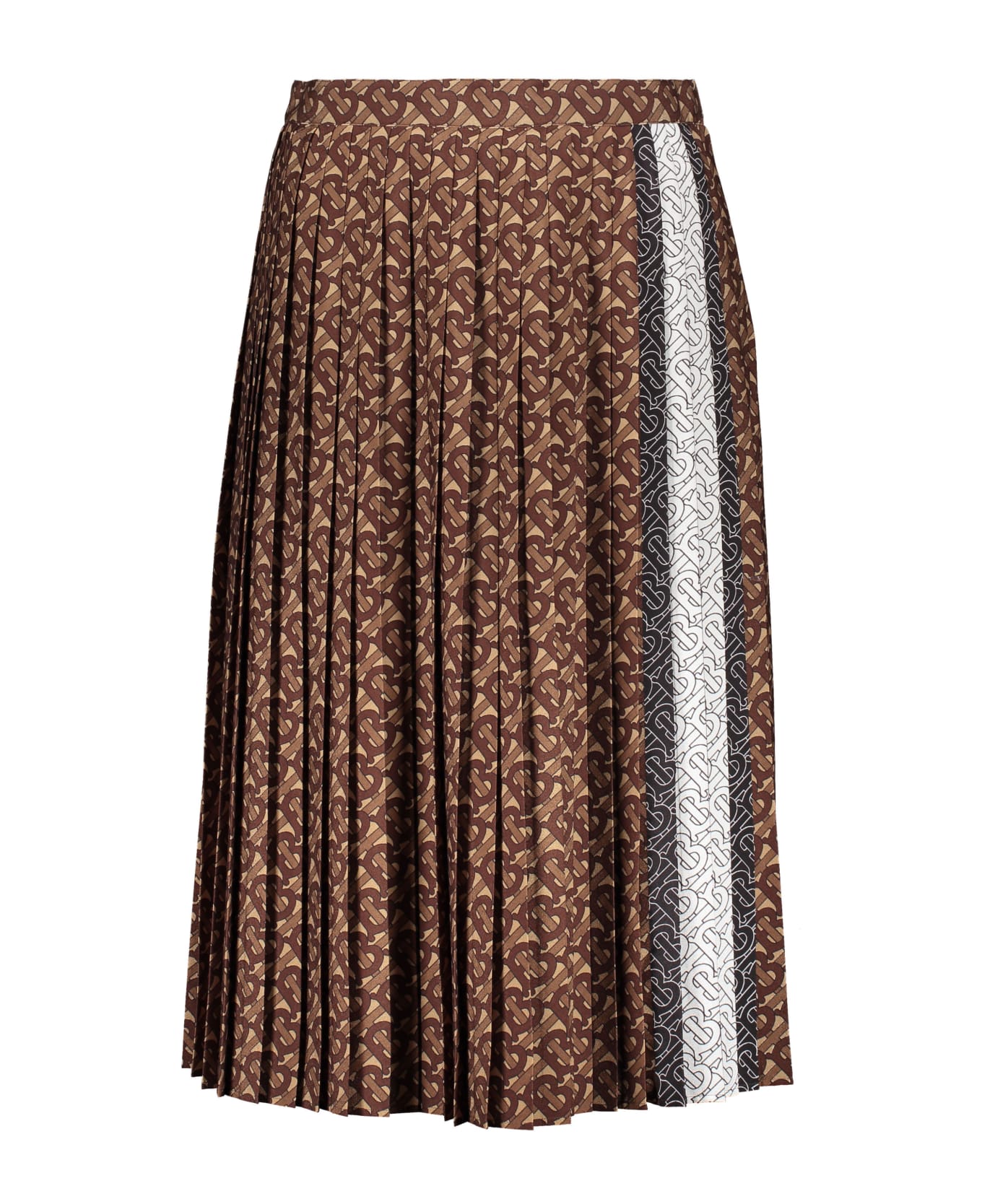 Burberry Printed Midi Skirt - brown スカート