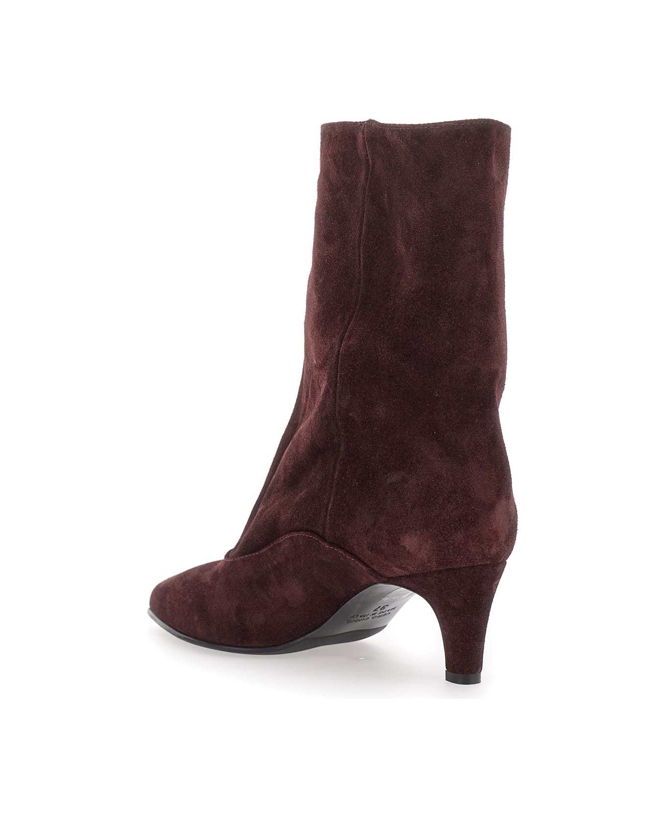 Strategia 
joelle
 Bordeaux Ankle Boots With Pointed Design And Low Heel In Suede Woman - Bordeaux