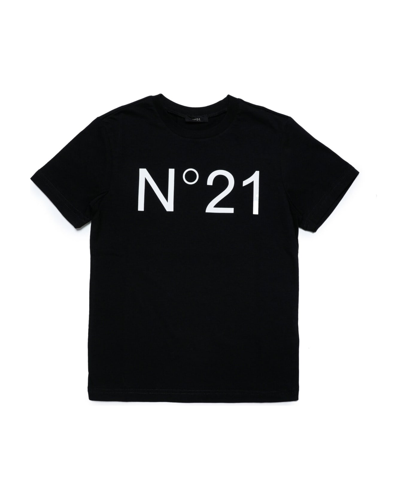N.21 N21t96u T-shirt N21 Black Jersey T-shirt With Logo - Nero Tシャツ＆ポロシャツ