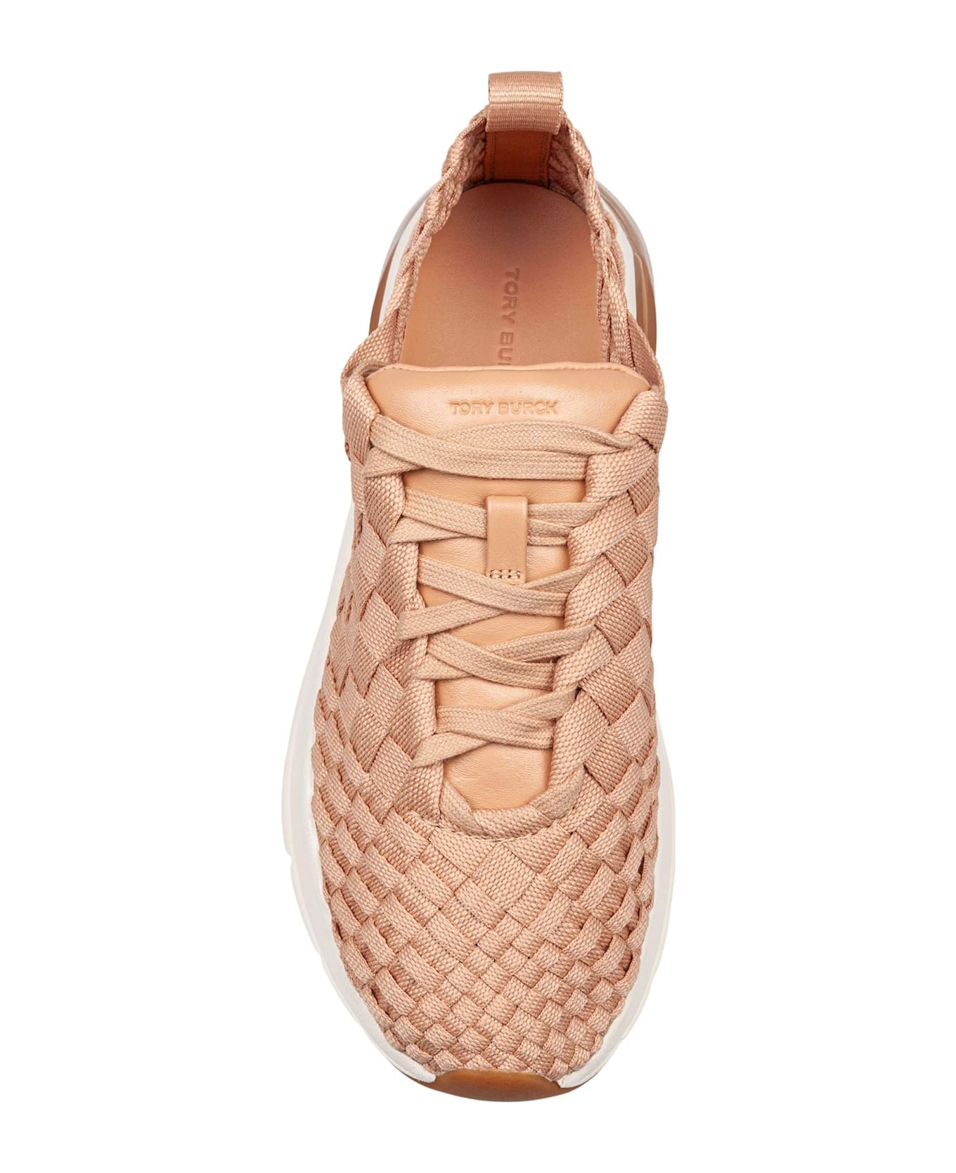 Tory Burch Blush Woven Fabric Trainer Sneakers - Blush
