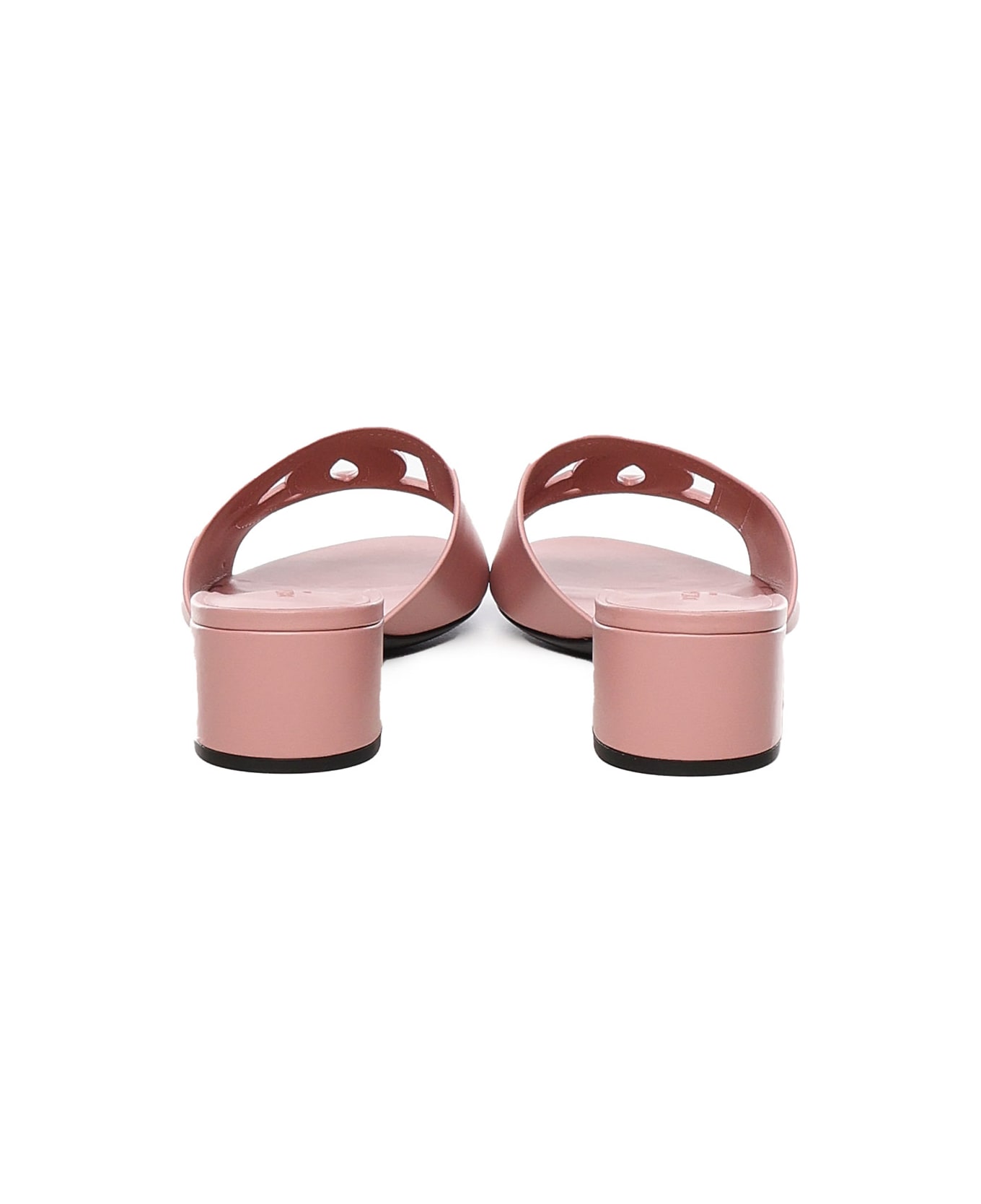 Dolce & Gabbana Dg Leather Mules - Pink