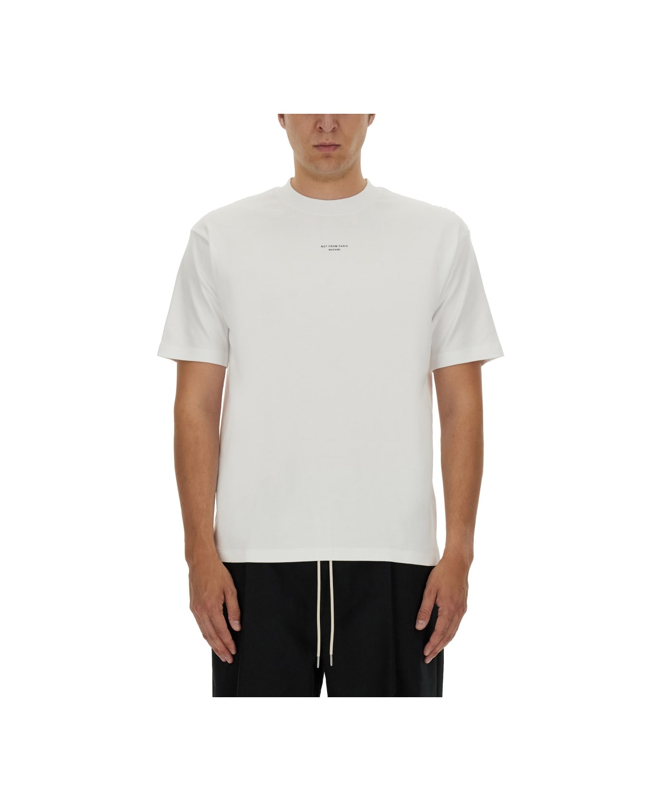 Drôle de Monsieur "slogan" T-shirt - WHITE