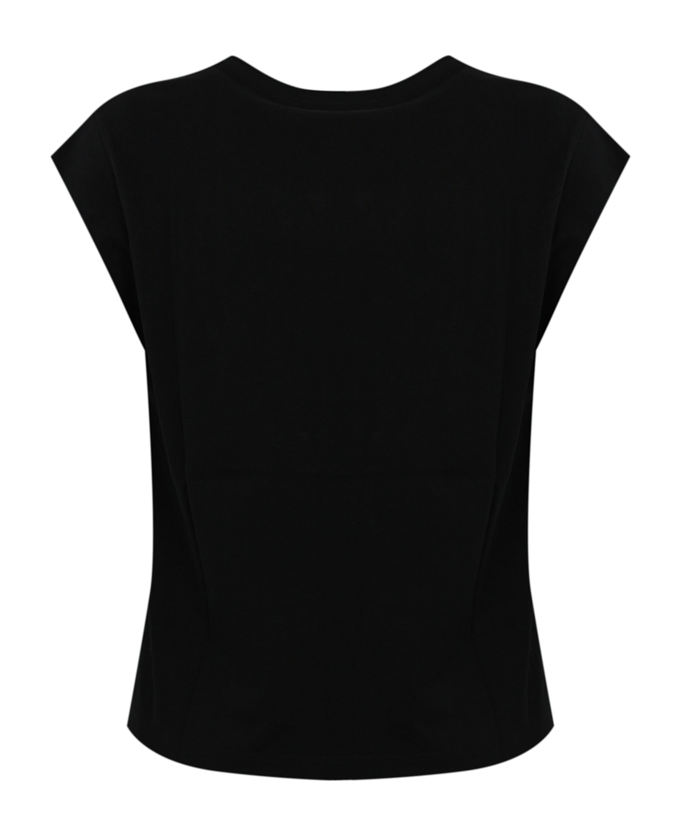 TwinSet Cotton T-shirt With Lace Application - Nero