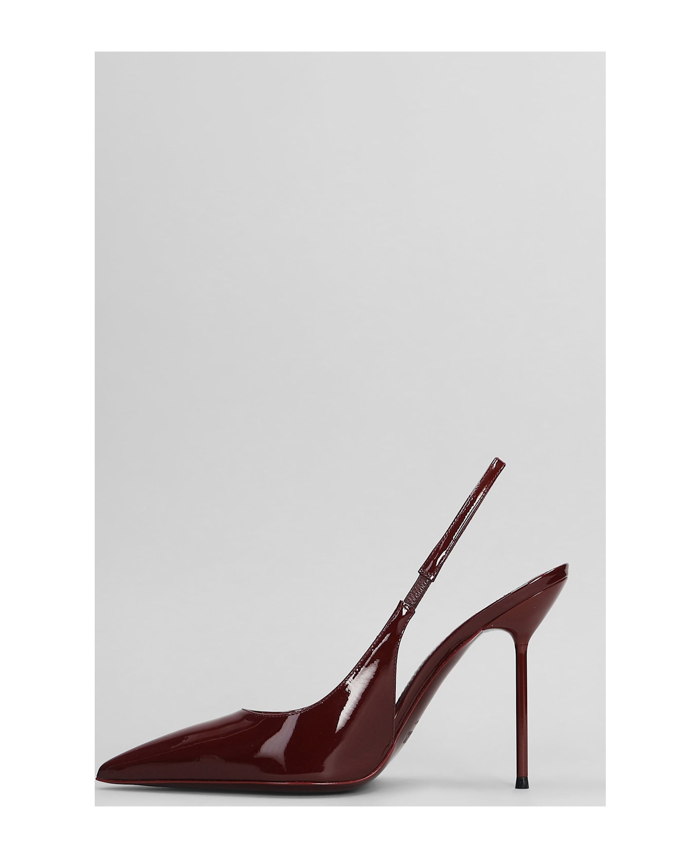 Paris Texas Lidia Slingback Pumps In Bordeaux Patent Leather - bordeaux