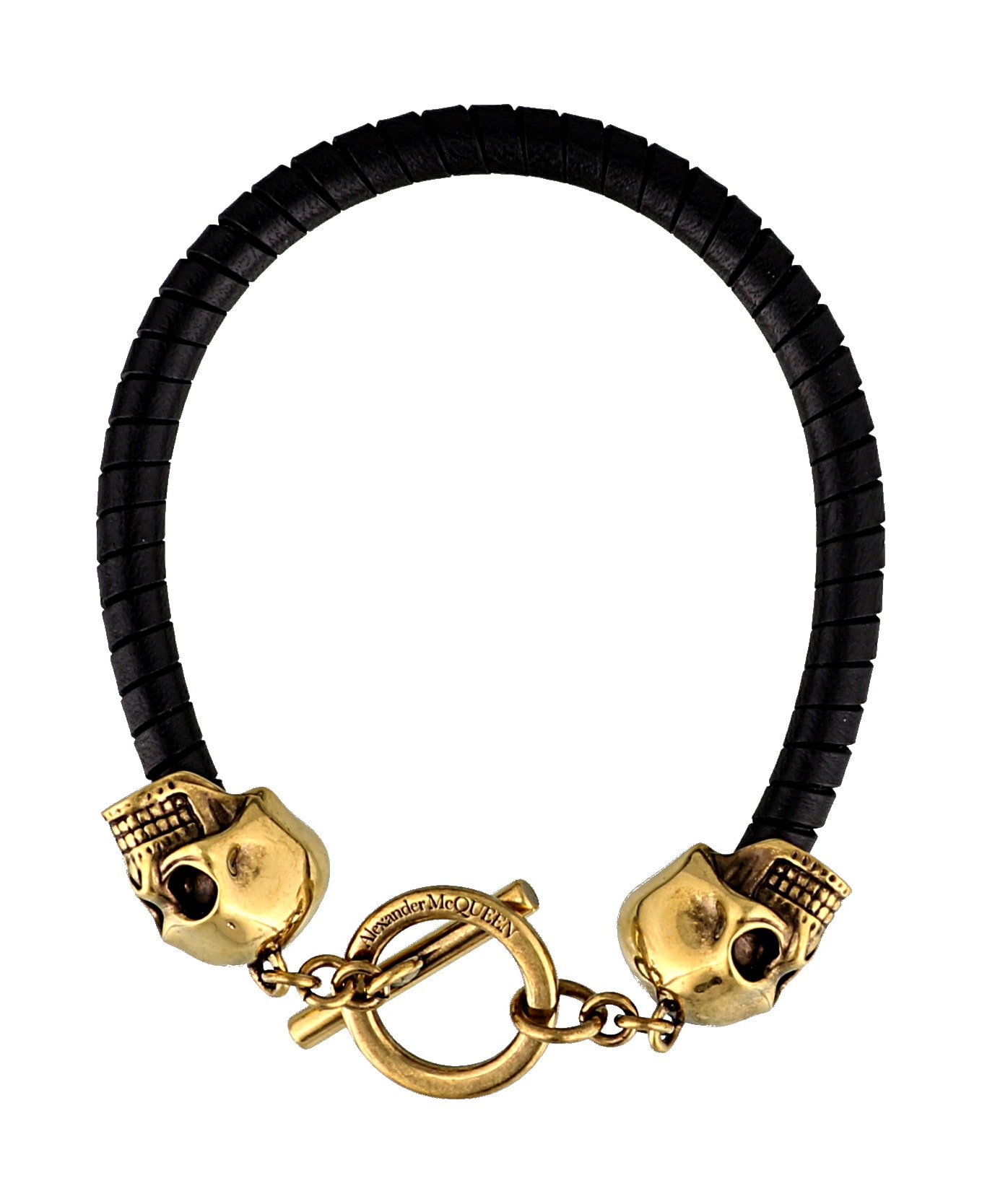 Alexander McQueen Skull T-bar Bracelet - Black