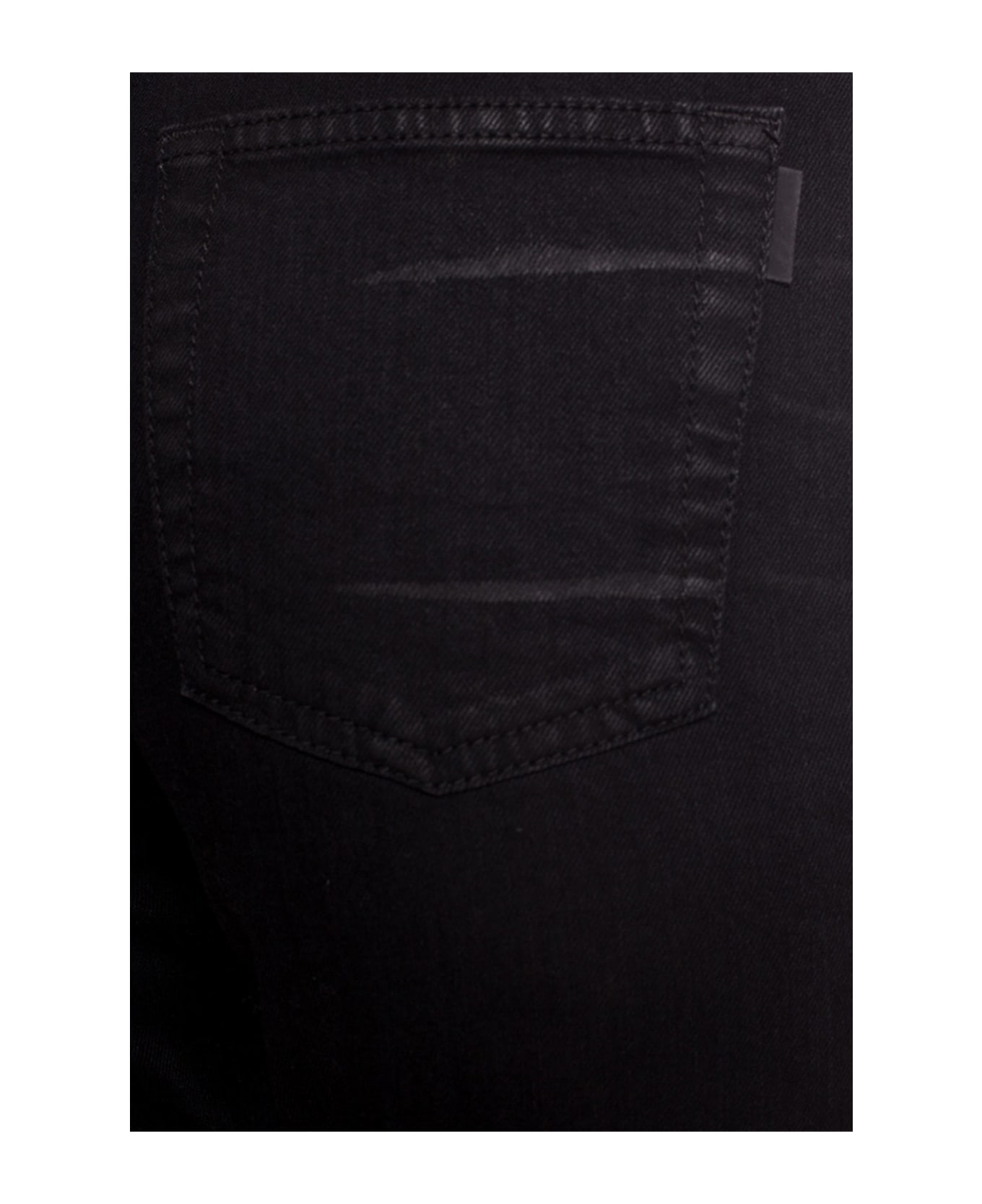 Saint Laurent Distressed Denim Jeans - Black