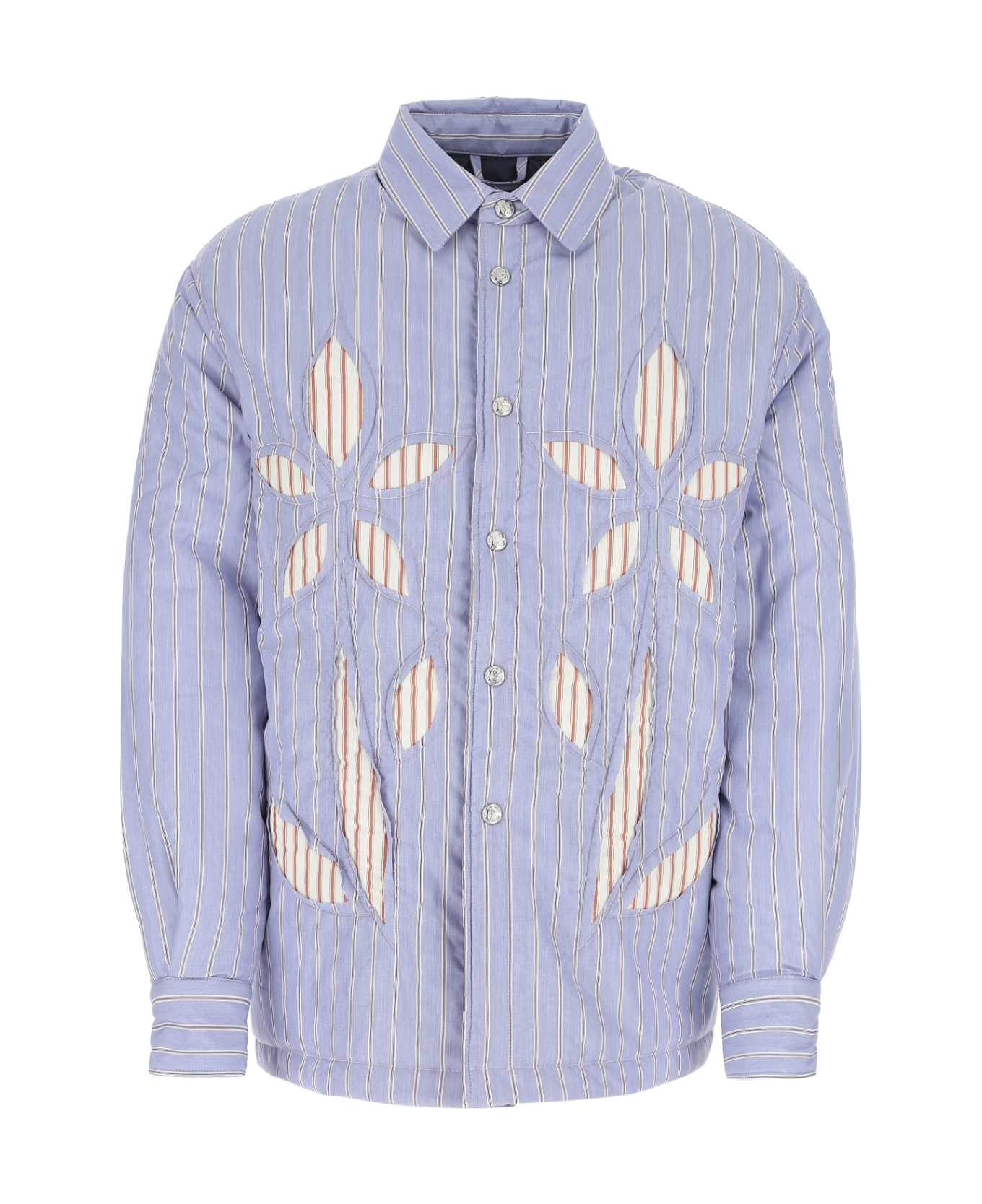 Bluemarble Embroidered Cotton Blend Padded Jacket - BLU ジャケット
