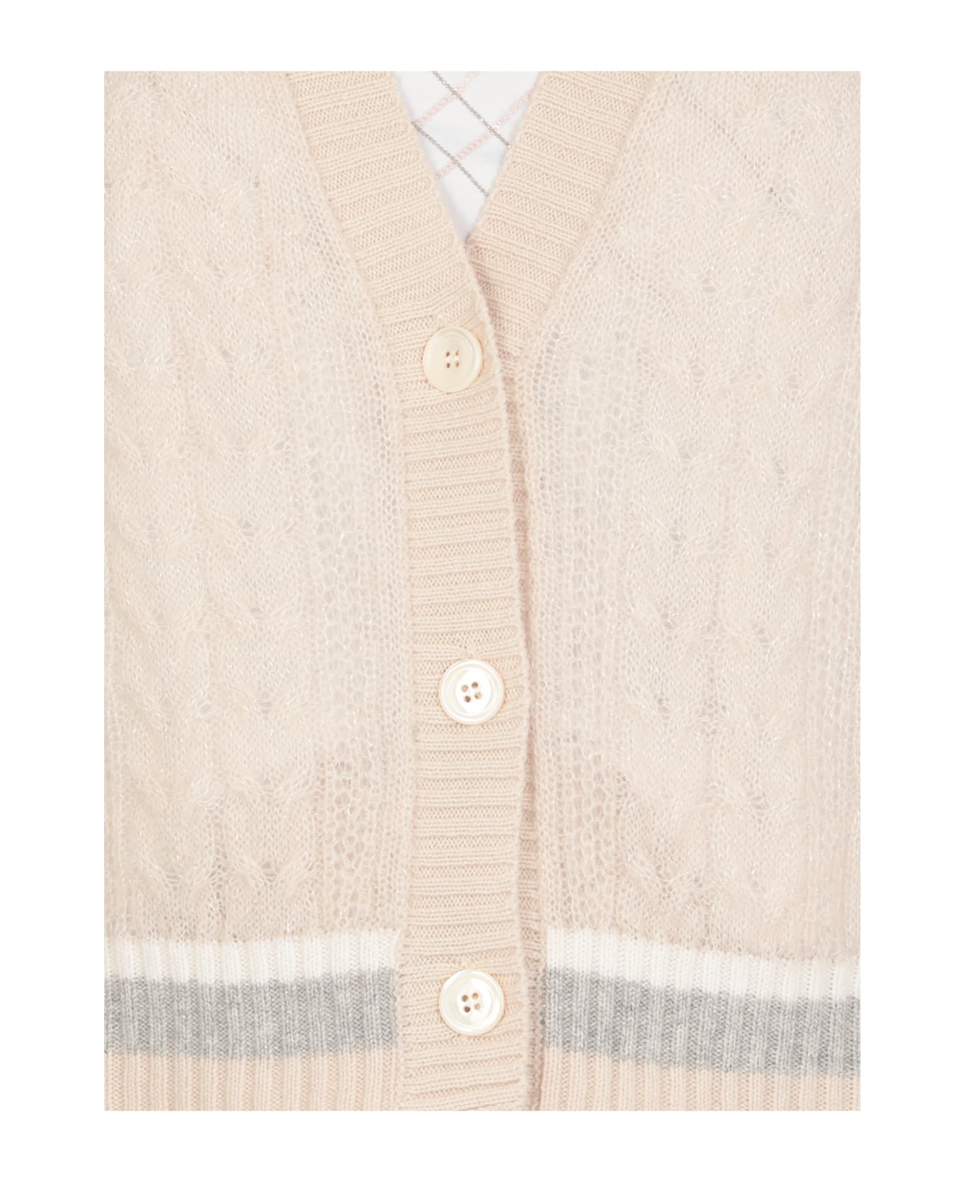 Peserico Wool Blend Cardigan - Beige