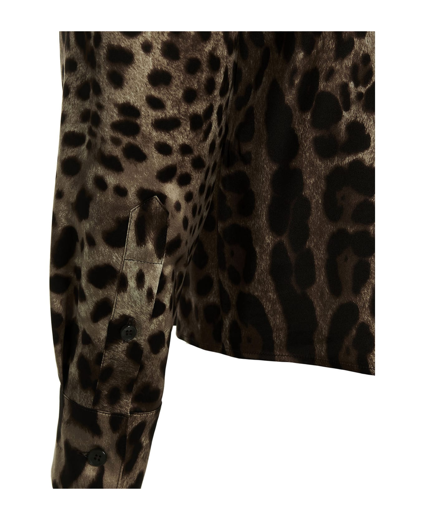 Dolce Taschen & Gabbana Animal Print Shirt - Brown