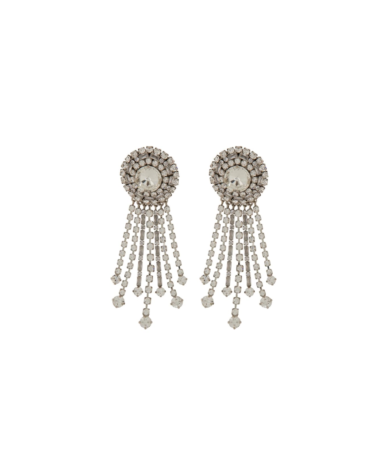 Alessandra Rich Round Clip-on Earrings - SILVER