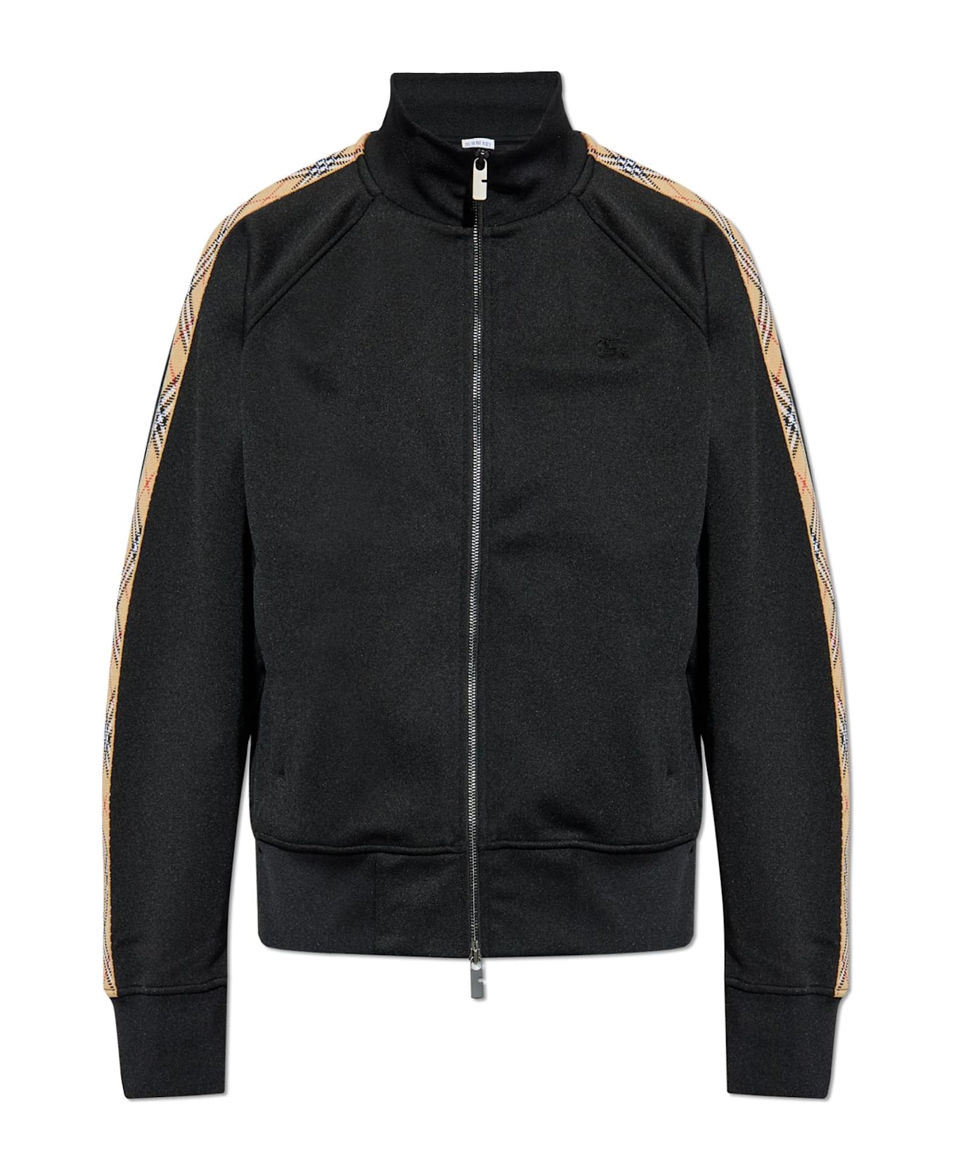 Burberry Sweatshirt With Stand-up Collar - BLACK