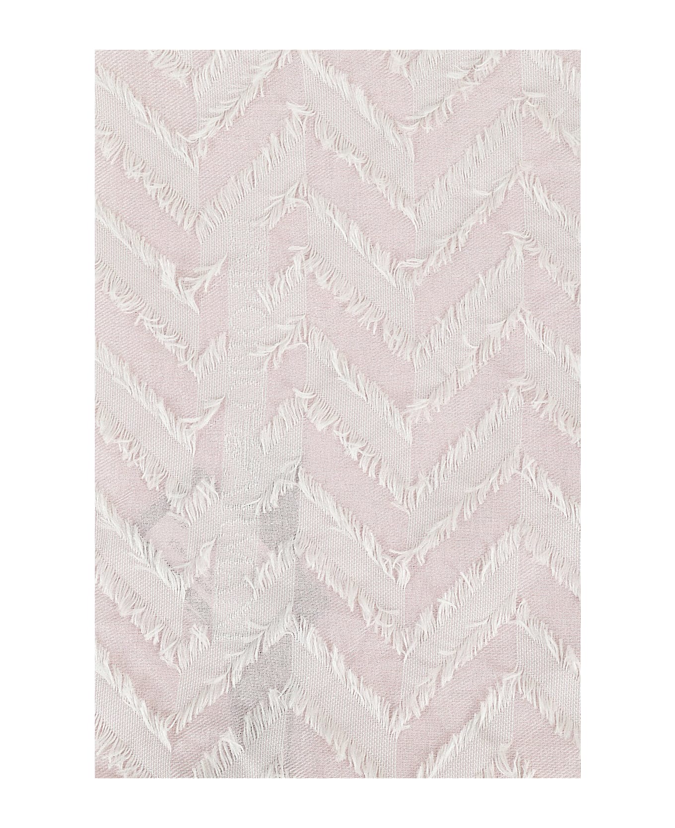 Emporio Armani Frayed Edge Fringed Scarf - Pink