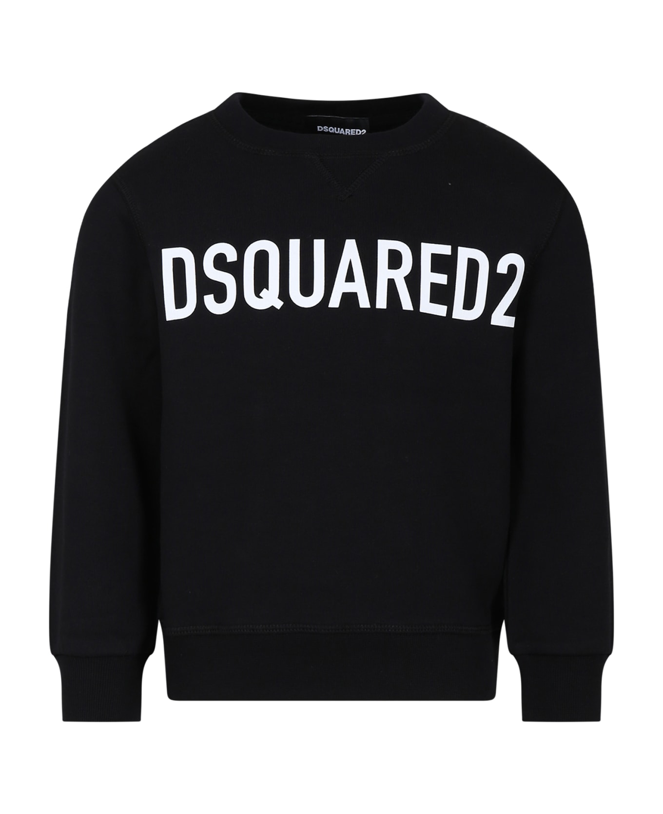 Dsquared2 Black Sweatshirt For Boy With Logo - Black