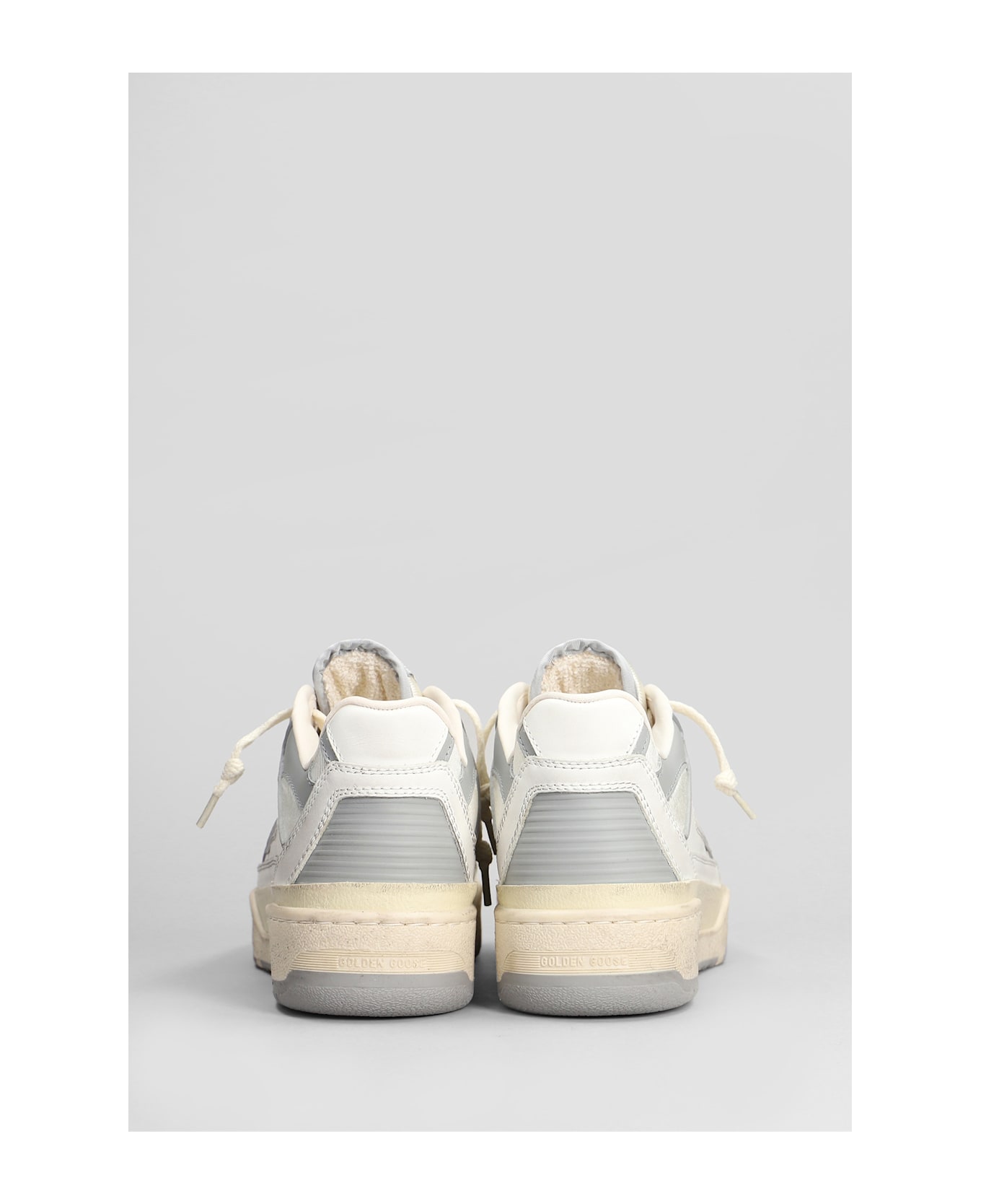 Golden Goose Forty 2 Sneakers In White Leather And Fabric