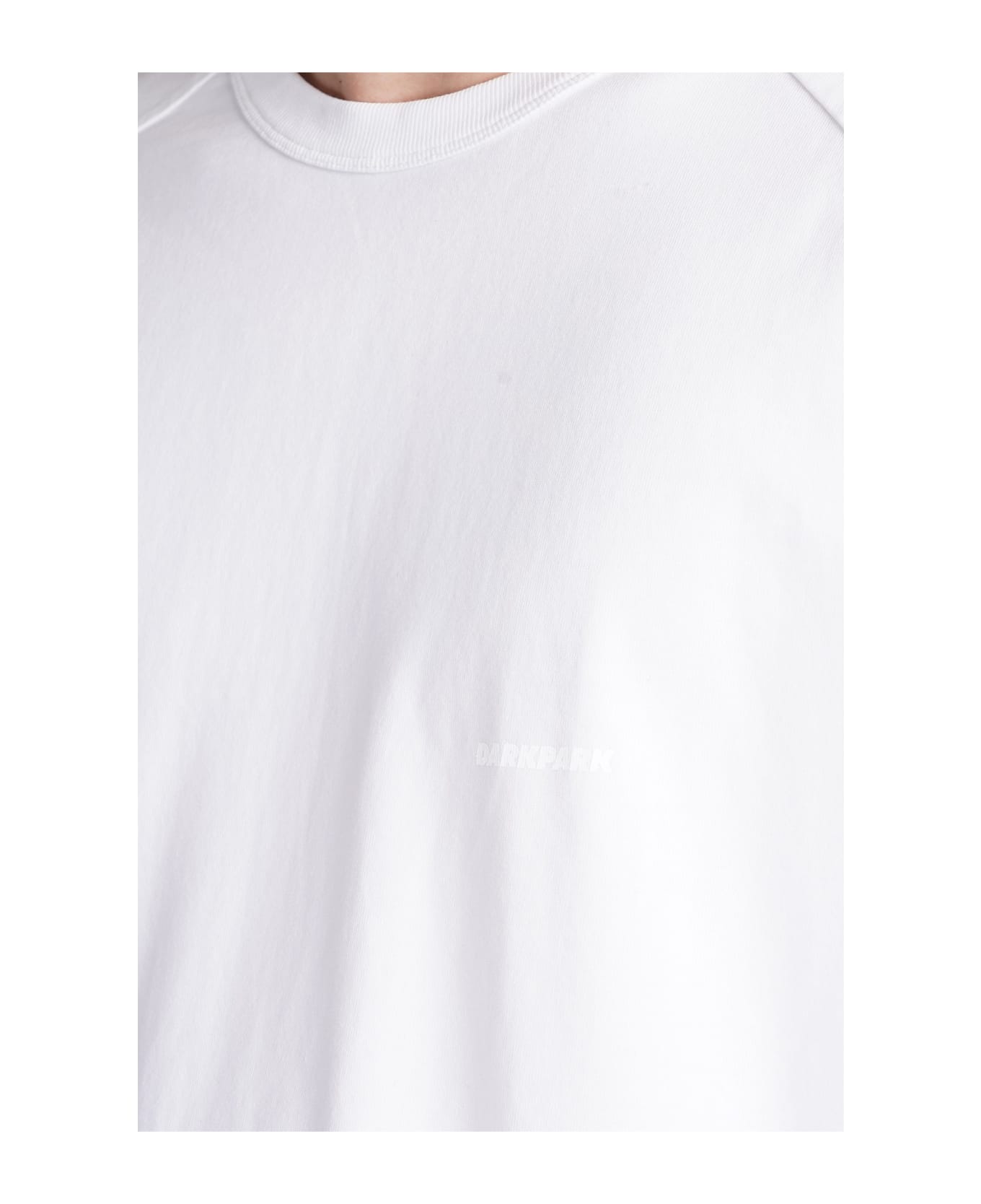 DARKPARK Theo T-shirt In White Cotton - white