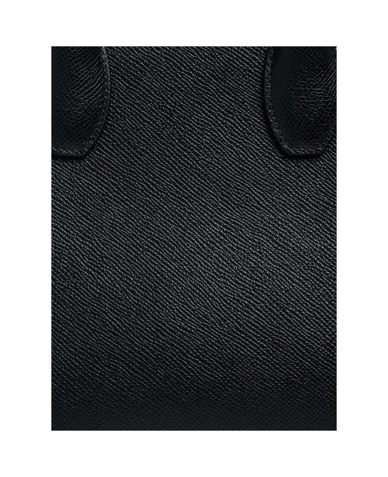 Ferragamo Studio Box Black Leather Handbag - Black